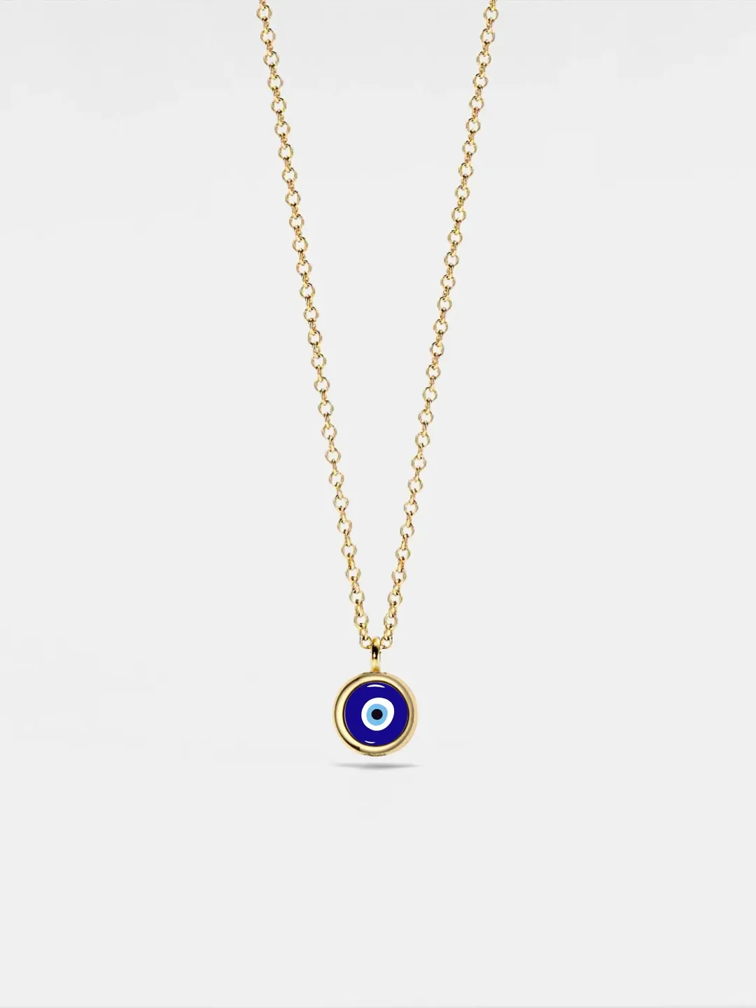 PERIMADE Turkish Evil Eye Charm Pendant • Nazar Blue Eye Layering Necklace • Sterling Silver Friendship Jewelry • Trendy Best Friend Gift