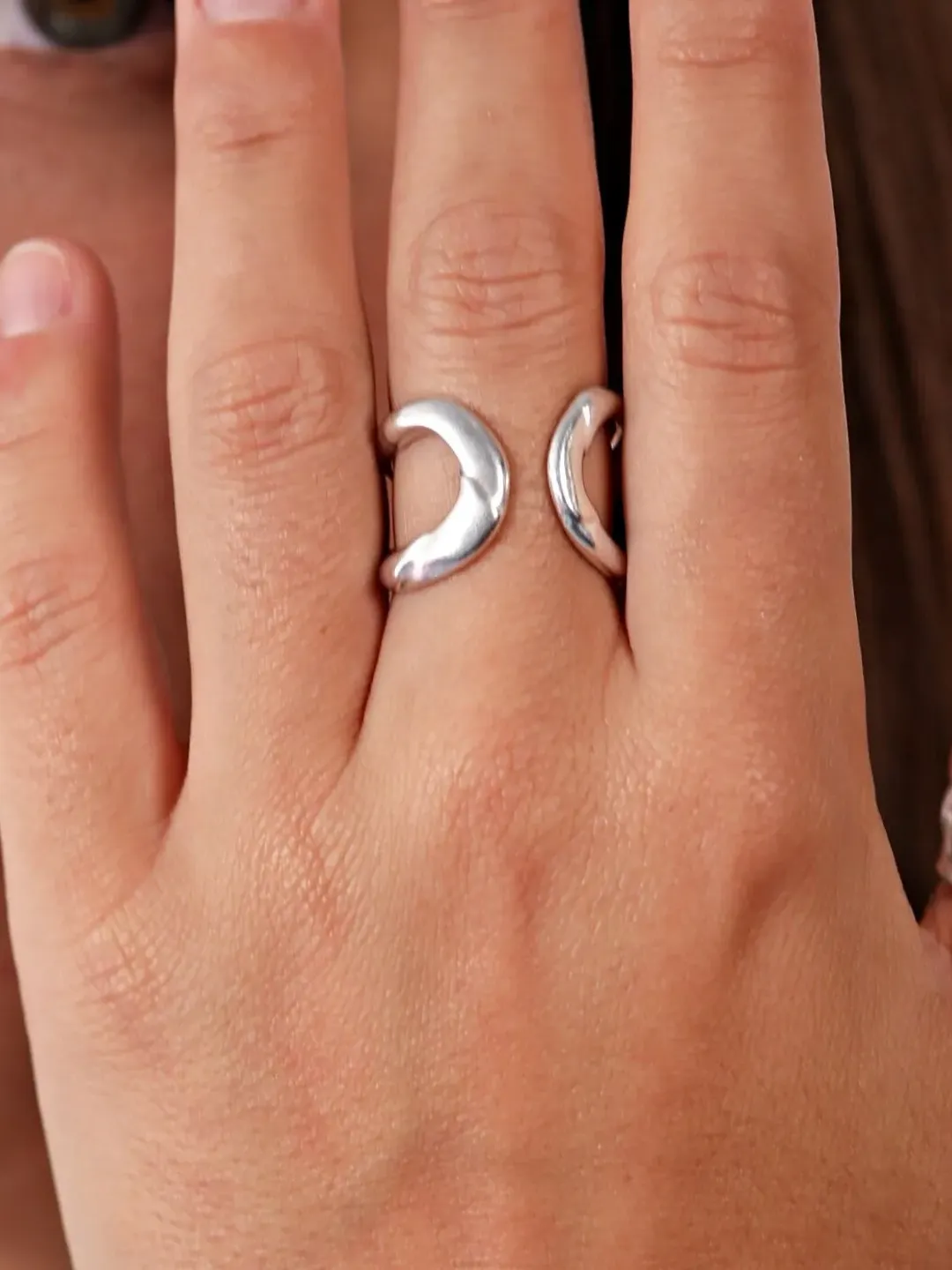 BOLD WRAPAROUND Thick RING in Silver or Gold | Chunky Geometric Band Ring | Bohemian Jewelry Gift for Women / Mom | Stacking Midi Thumb Ring