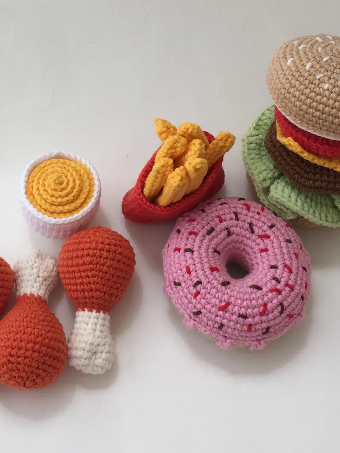 game set of products food, soft toys for kitchen