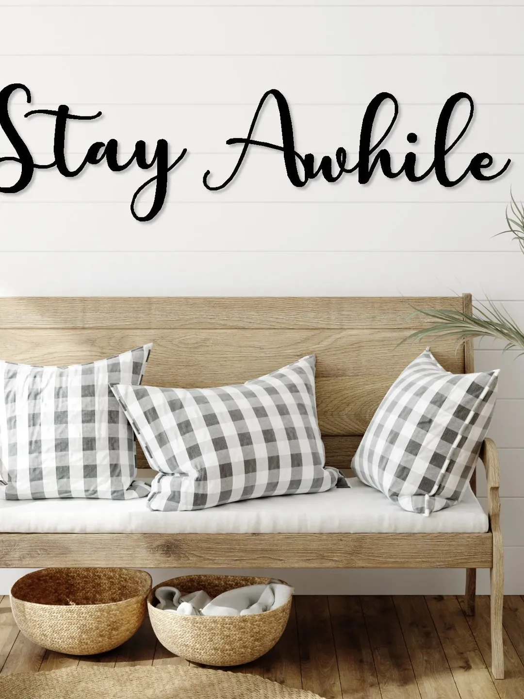 Stay Awhile Decorative Metal word Art, Stay Awhile Porch Decor, Restaurant Decor, Caffe sign,
