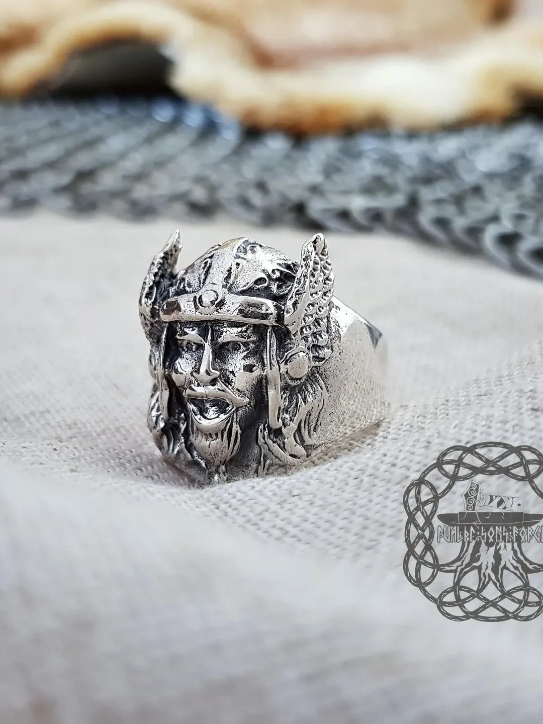 Thor Ring, Viking Helmet Ring, Viking Ring, Sterling Silver Ring, Viking Jewelry, Norse Ring, Norse Jewelry