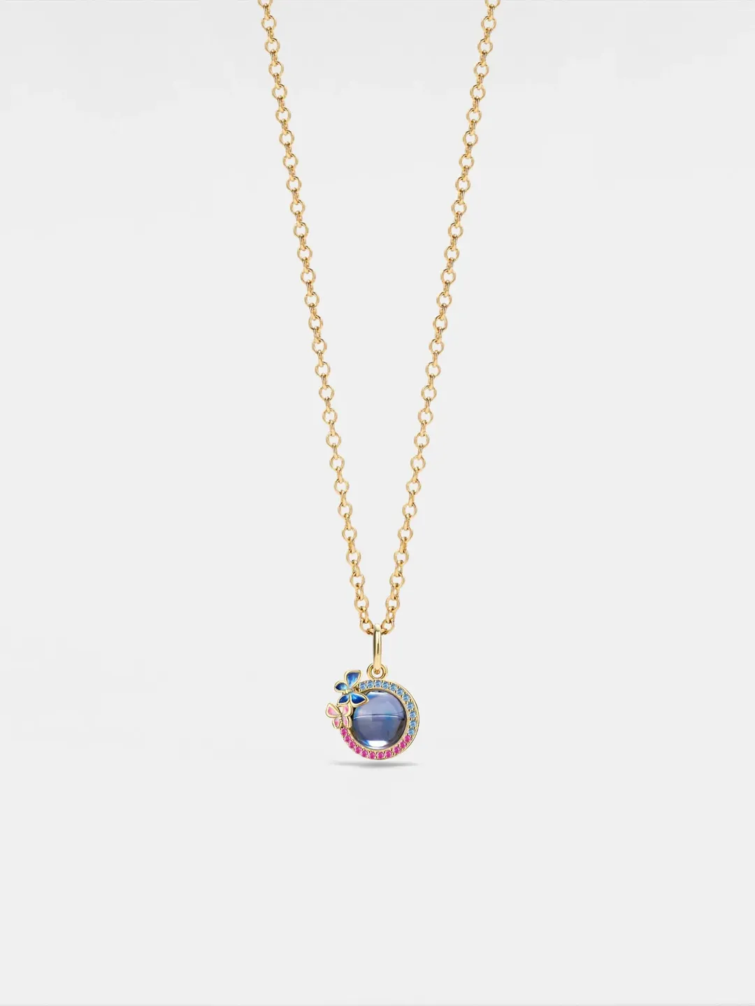 PERIMADE Butterfly Projection Necklace • Personalized Picture Inside Pendant • Sterling Silver Keepsake Jewelry • Trendy Best Friend Gift