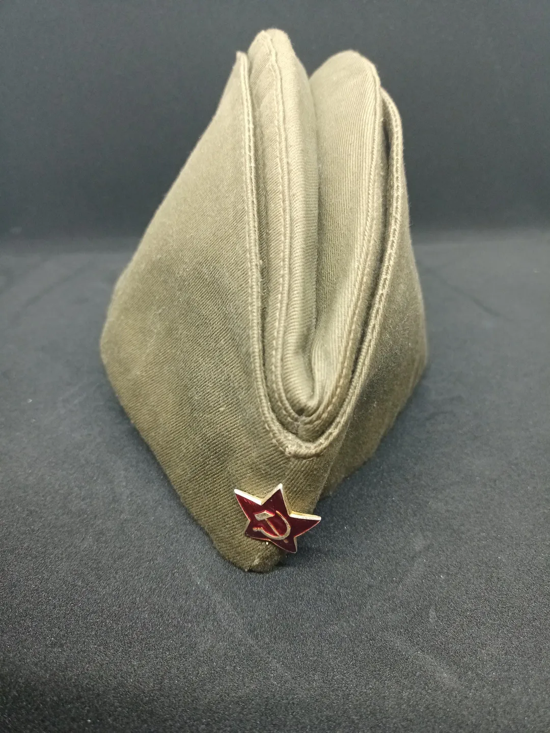 Original Soviet side cap PILOTKA. Headdress of soldiers of the armed ...