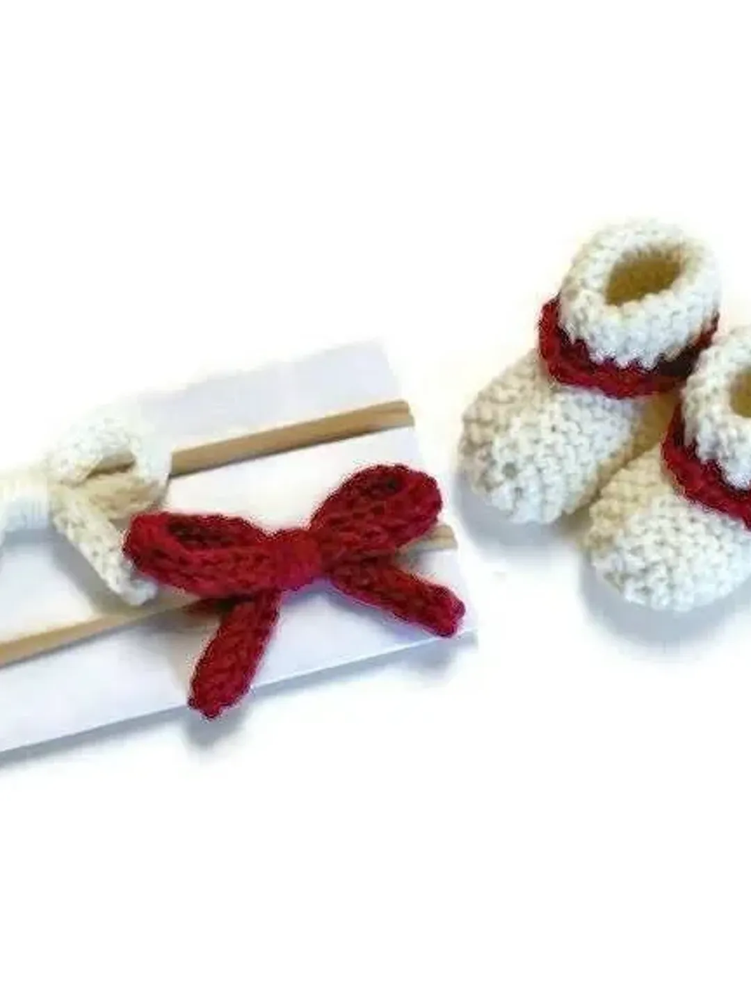 Hair Bows and Booties Set for New Babies, Nylon Headbands for Girls, Expectant Parents Gender Reveal, Socks and Shoes, Baby Shower Gift Idea