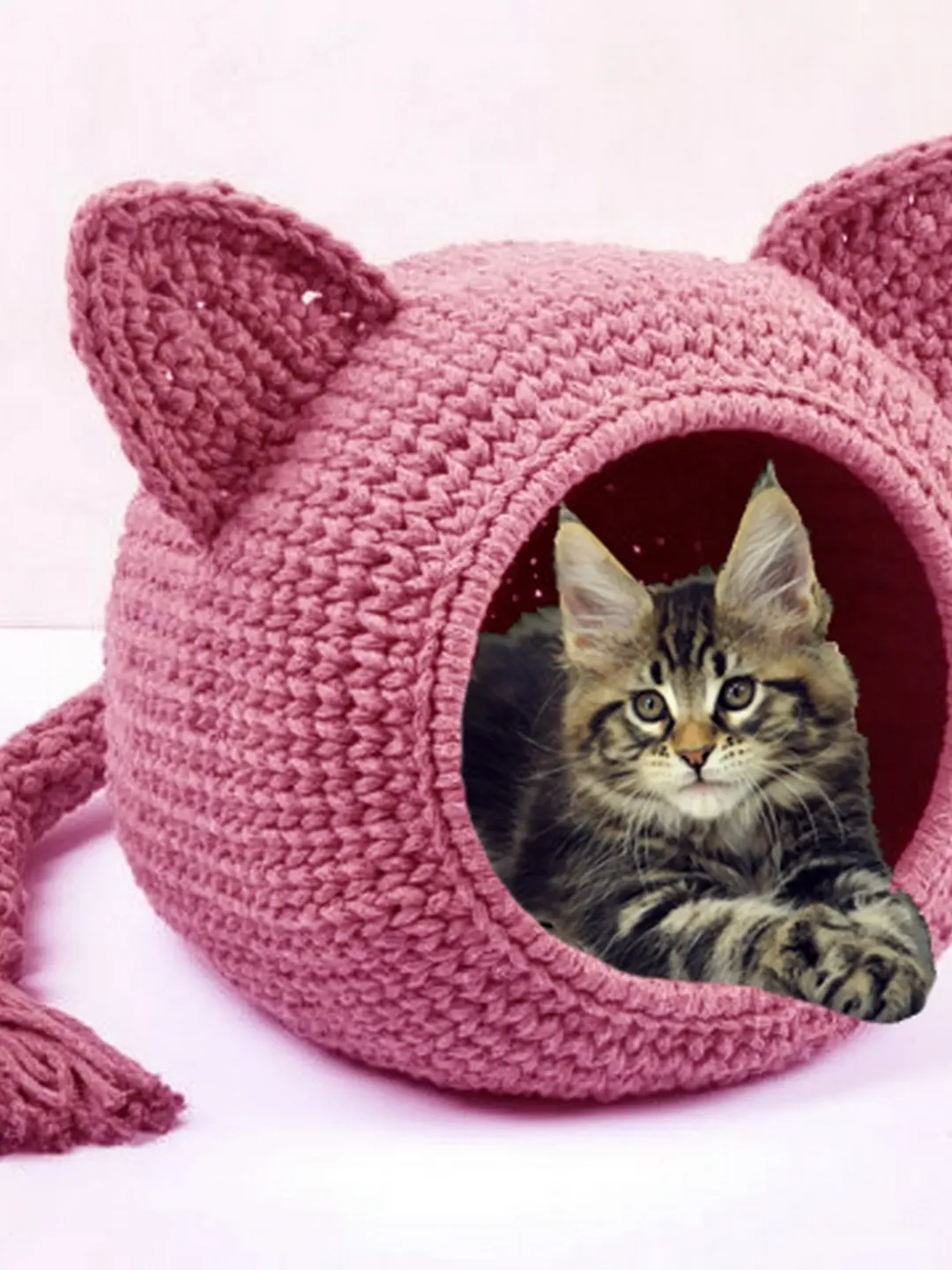 CAT BED Crochet Pattern Cat cave PDF tutorial