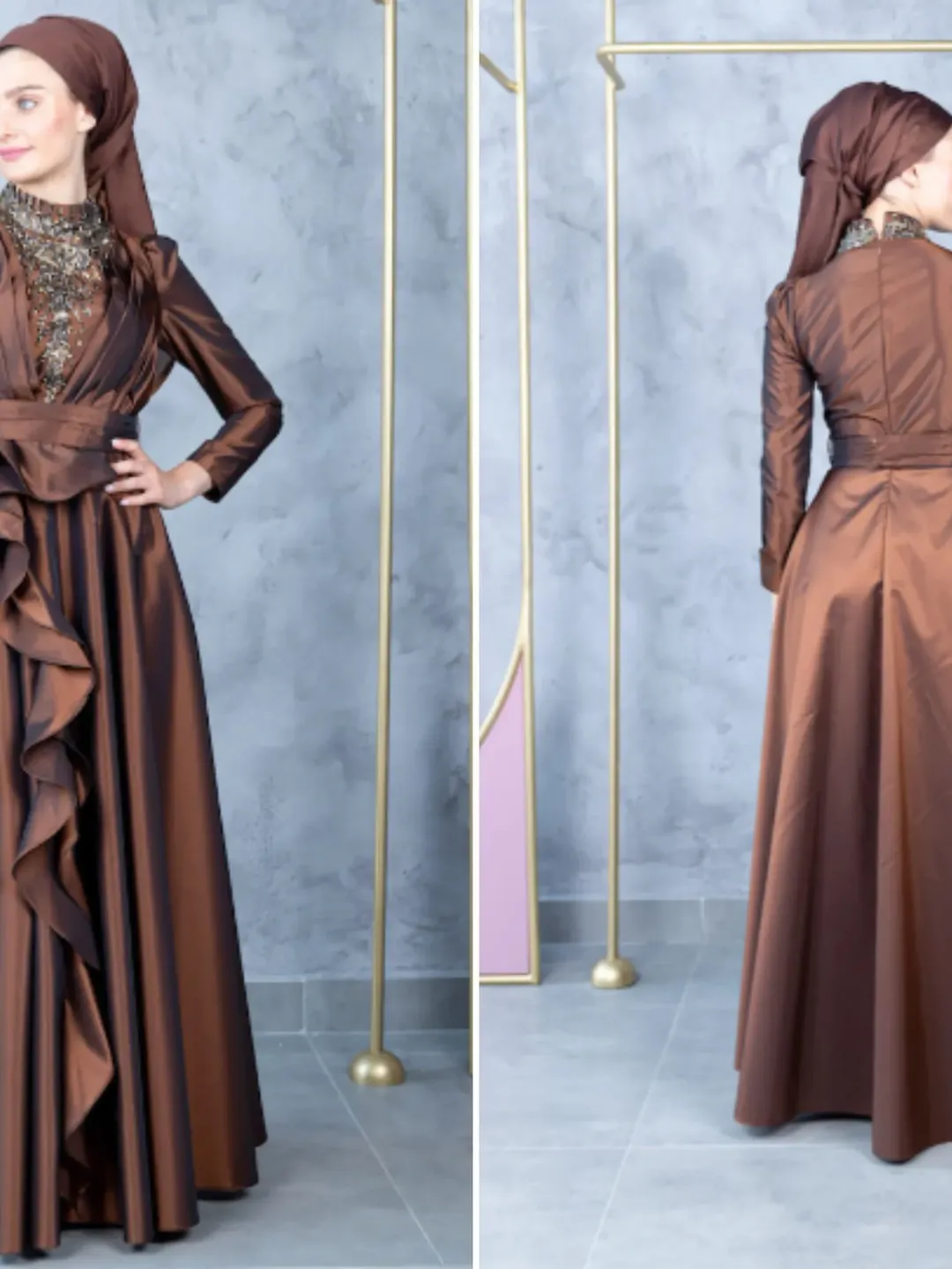 Ahunare Wedding Dress, Muslim Evening Gown, Nikah, Islamic Wedding, Engagement, Bridesmaid, Maxi Dress