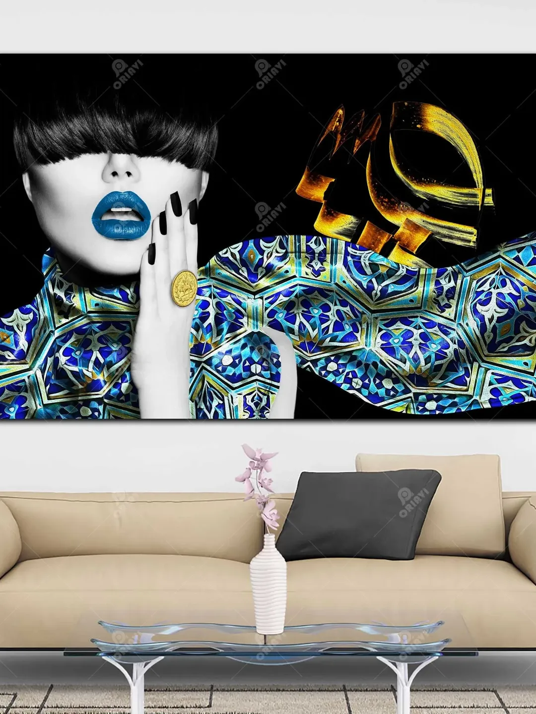 RUMI - No Life Without Love | Persian Wall Art | Persian Calligraphy Wall Art | Traditional Persian Gift | Persian Art