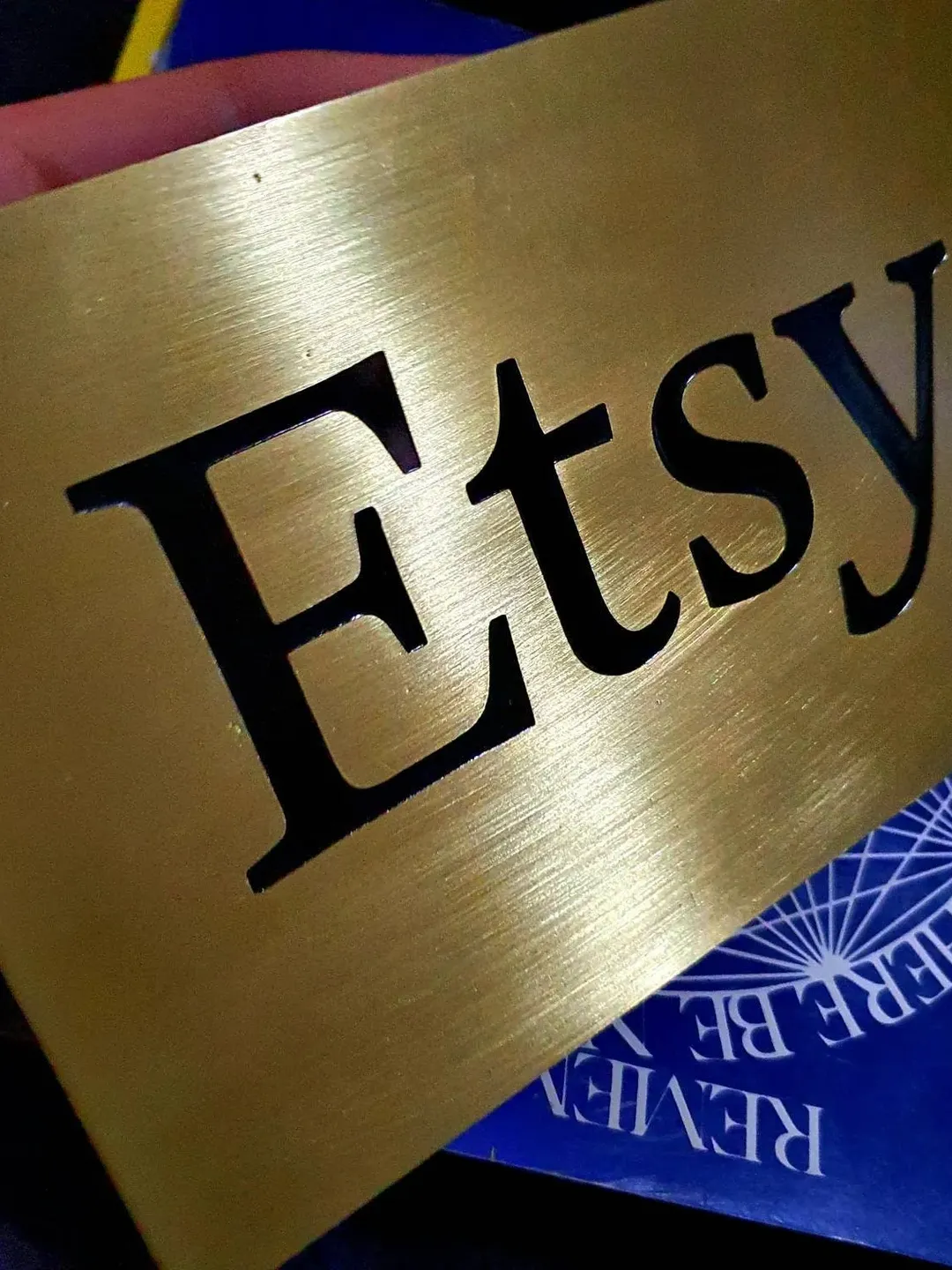 Etsy Brushed Brass Plaque Engraved Cast Brass Plaque