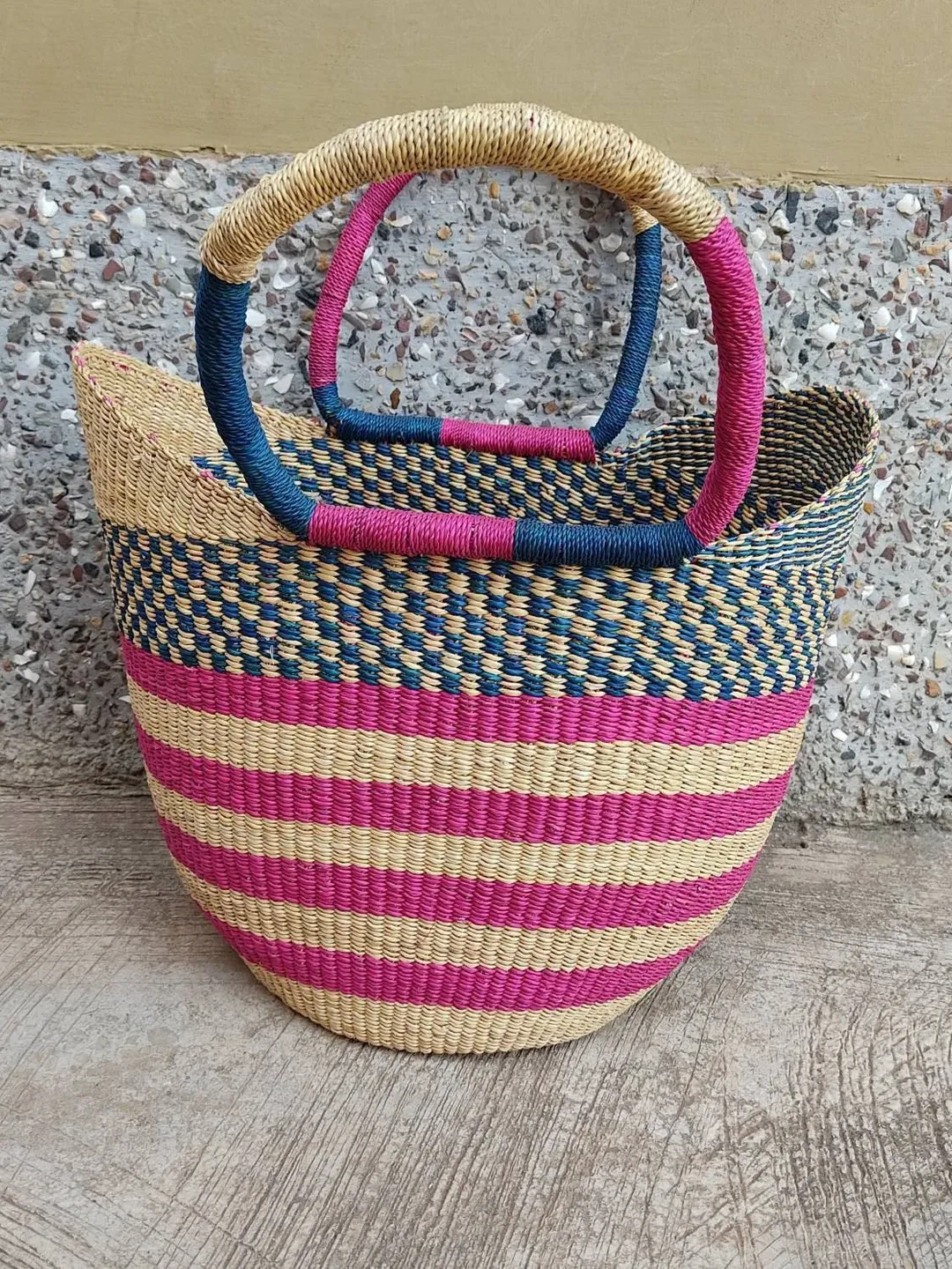 Storage basket | African basket | Straw basket | Woven basket | Gift basket | African market basket| handmade basket| Market Basket| Basket