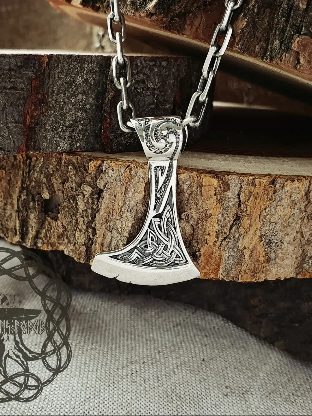Viking Axe Pendant Axe Necklace  Sterling Silver Viking Necklace Norse Pendant Viking Jewelry