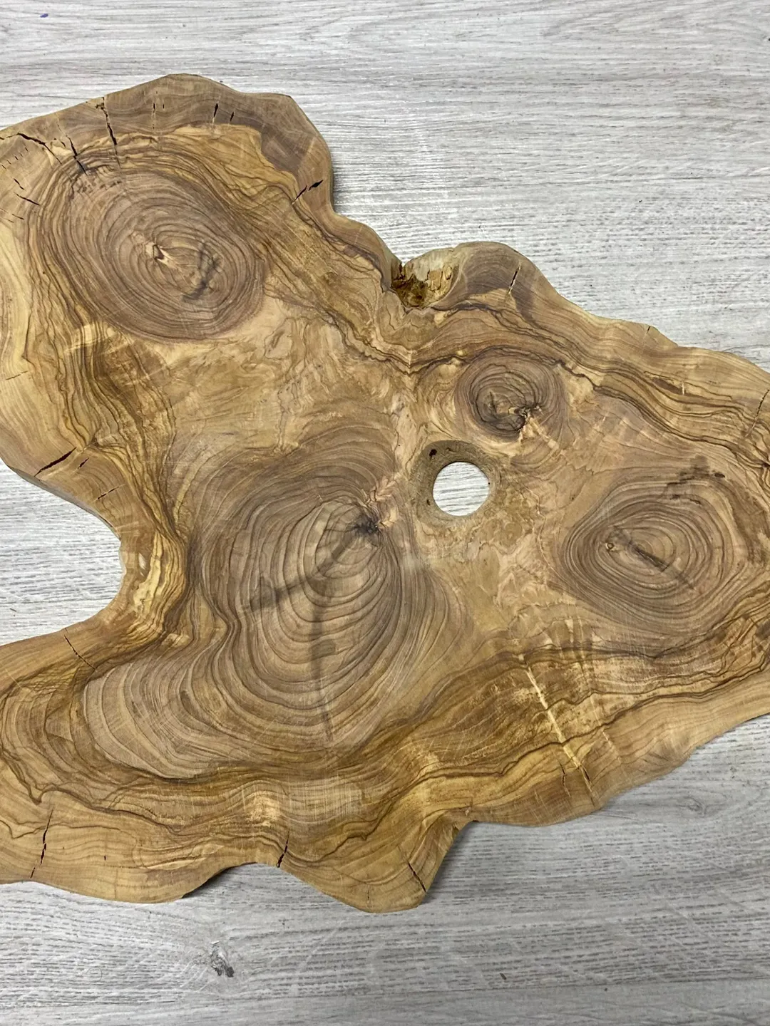 Live Edge Wood Slab, 18" Olive Wood Slab, Epoxy Resin Wood, Raw Wood