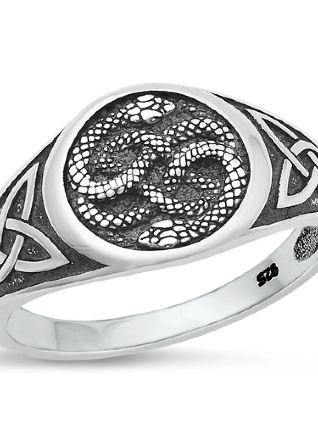 Celtic snake ring for Men · Snake Ring · Sterling Silver Snake Ring · Pinky Ring for Men