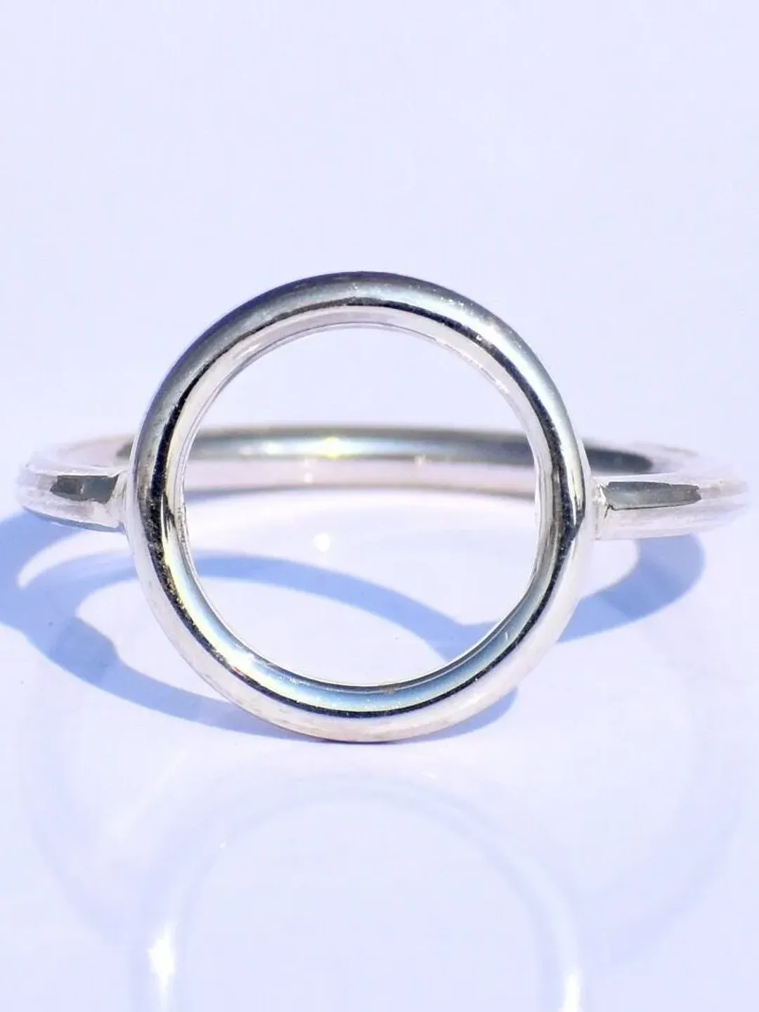 Delicate Minimalist Ring, Hollow Circle Ring, Circle Jewelry, 925 Sterling Silver Circle Ring, Promise Ring, Friendship Gift, Back To School