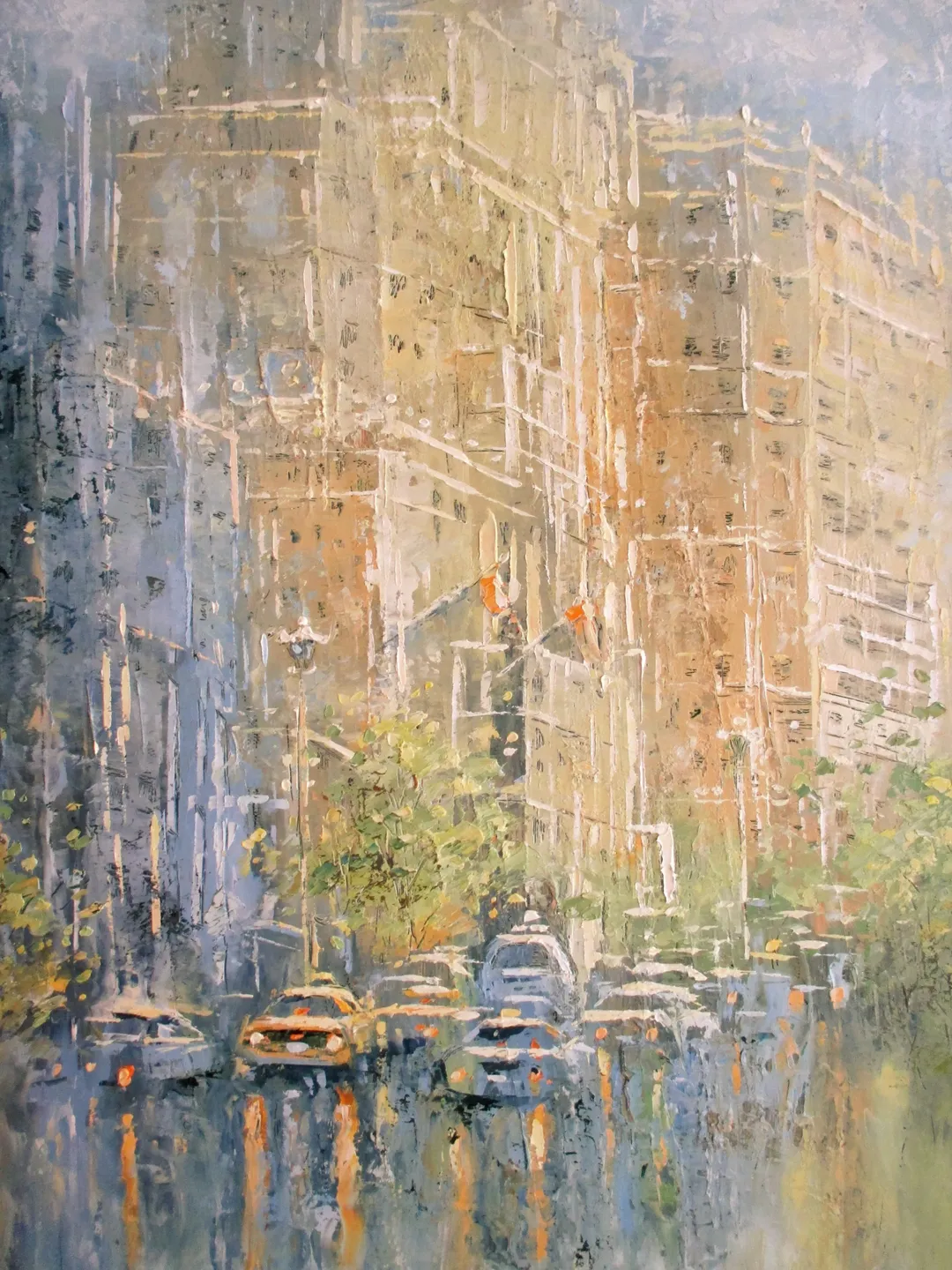 New York Painting "DAY IN NYC Painiting on Canvas Modern Impasto Painting Original Art by "Walperion Paintings"