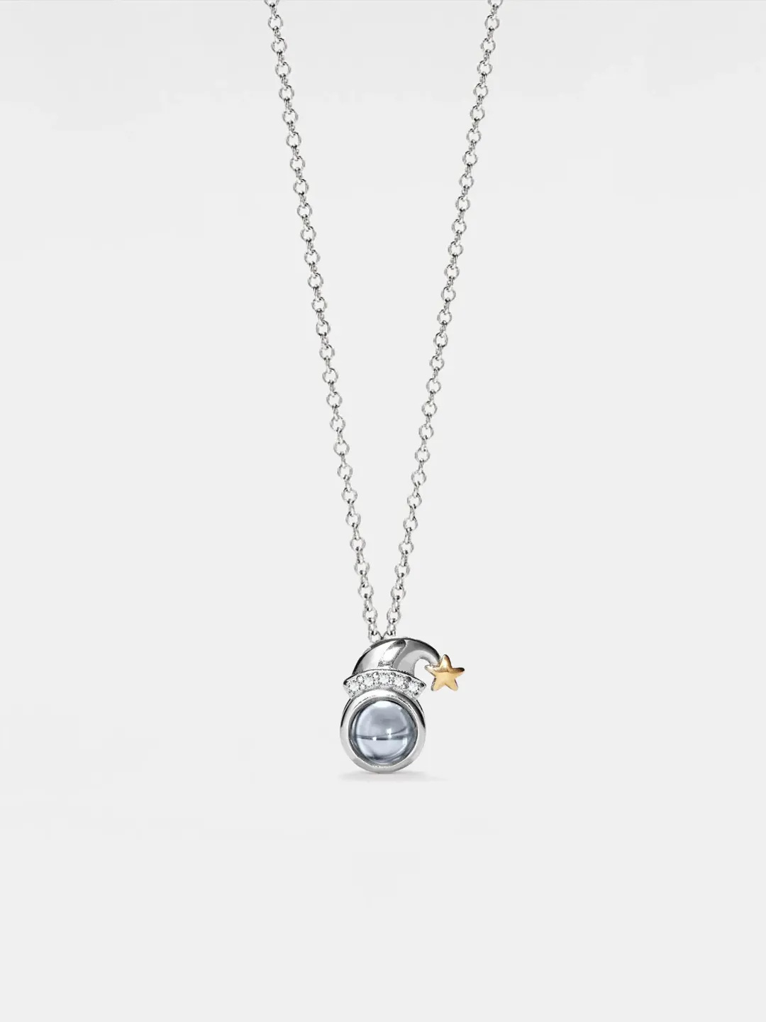 PERIMADE Wizzard Hat Projection Necklace • Personalized Picture Inside Pendant • Sterling Silver Keepsake Jewelry • Trendy Best Friend Gift