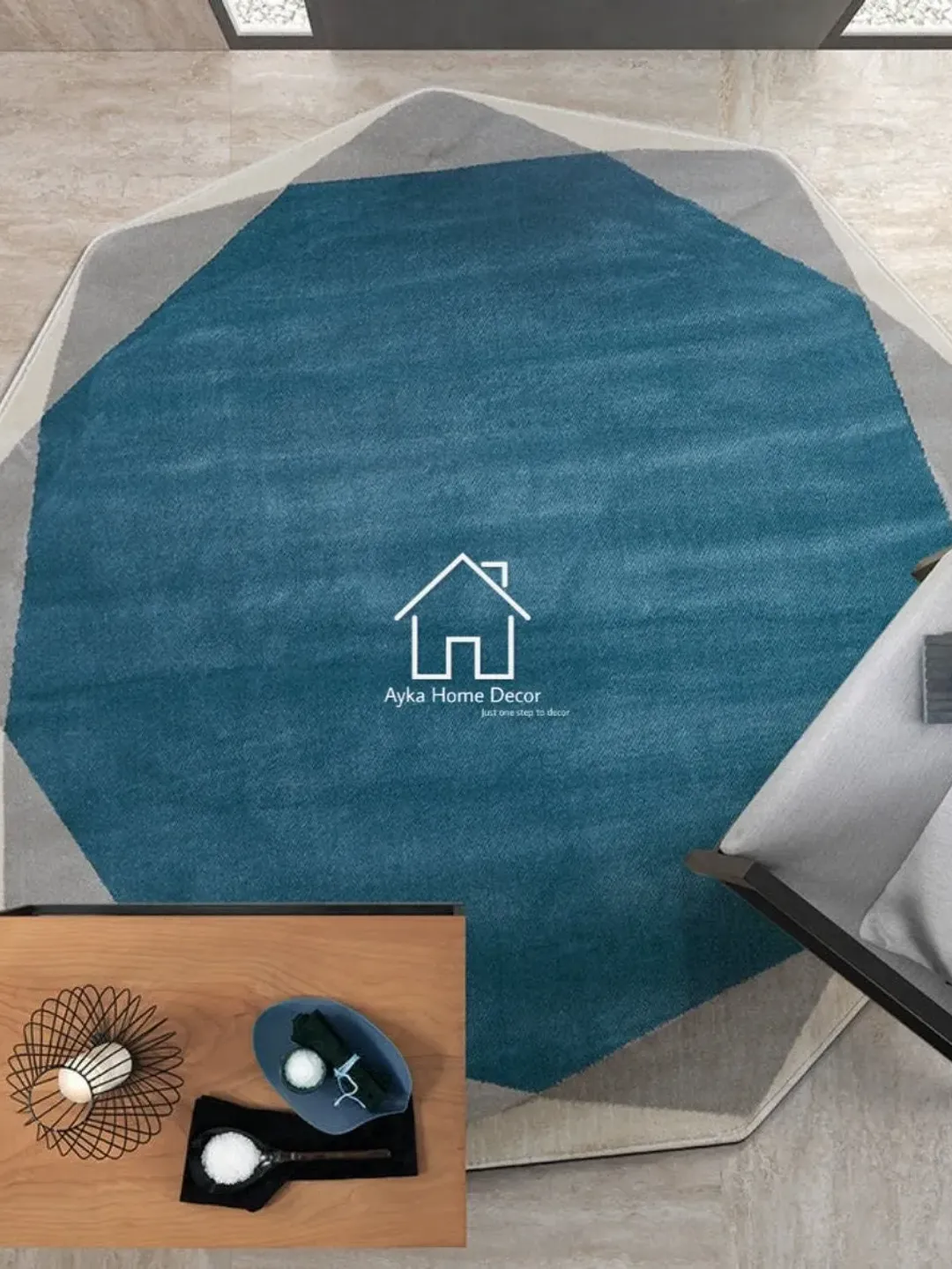Ayka Modern Round Hand Tufted 100% Pure Woolen Living Room Carpet / Hall Rugs / Dining Rugs / Kids Rugs / Woolen Rug / Christmas Gift