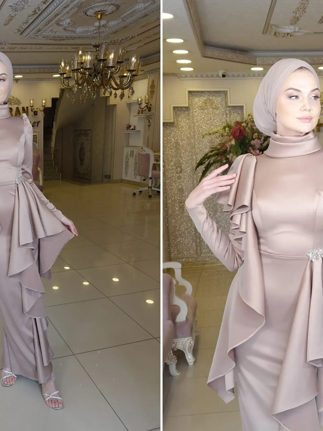 AHUNARE HIJAB - Wedding Dress, Muslim Evening Gown, Nikah, Islamic Wedding, Engagement, Bridesmaid