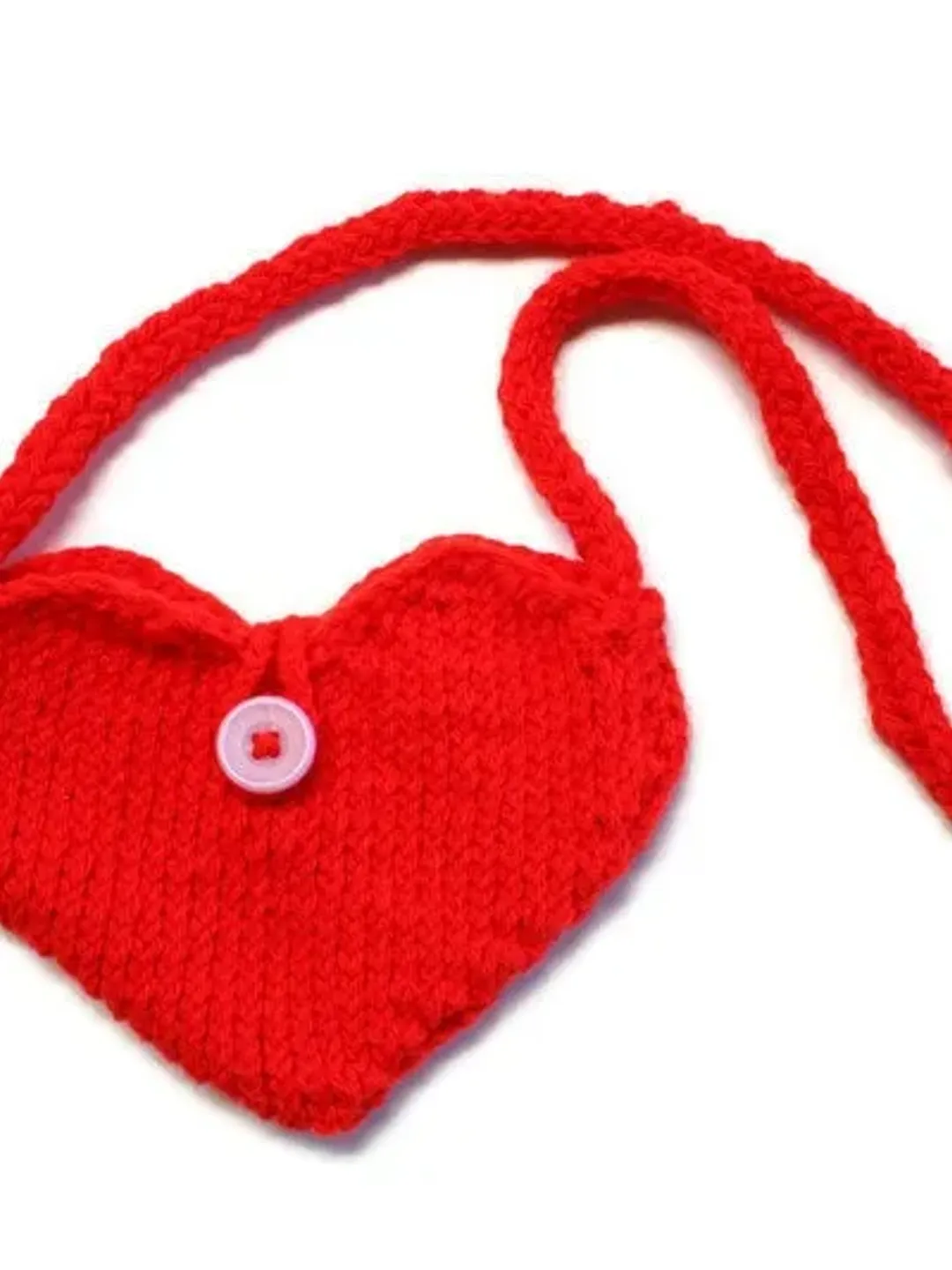 Heart Shaped Purse for Valentine's Day, Fun Shaped Little Girl's Purse, Small Heart Pouch, Be Mine Valentine's Day, I Love You Day Gift Idea