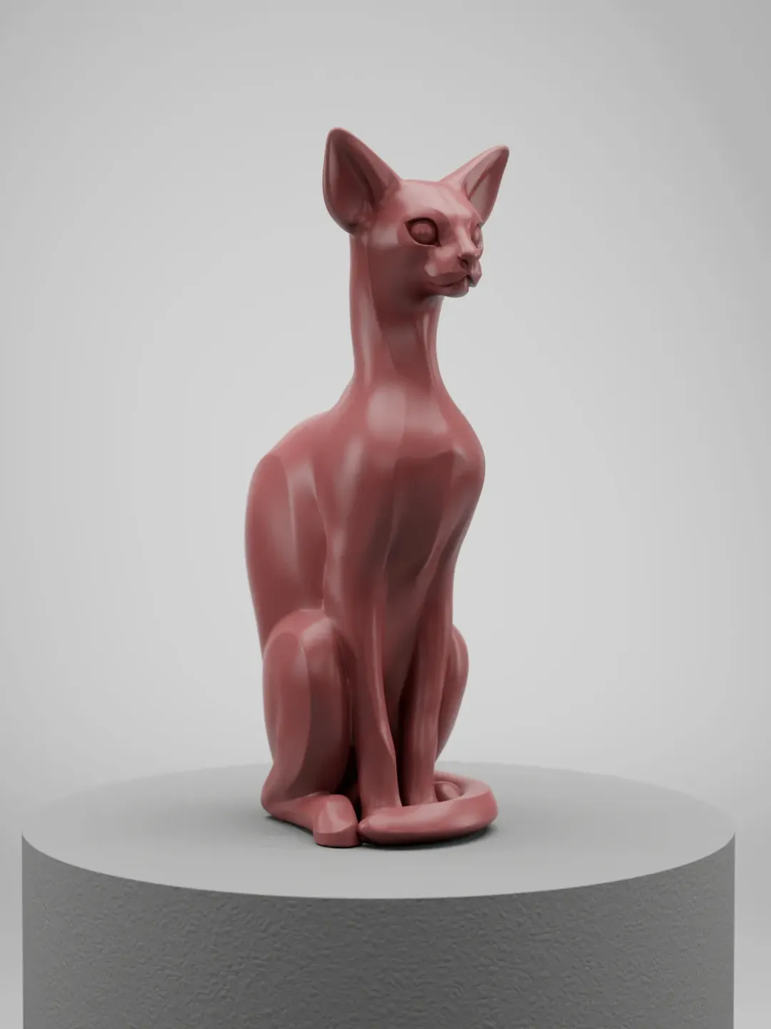 3D Model STL CNC Router file 3dprintable Cat Rubbing figure