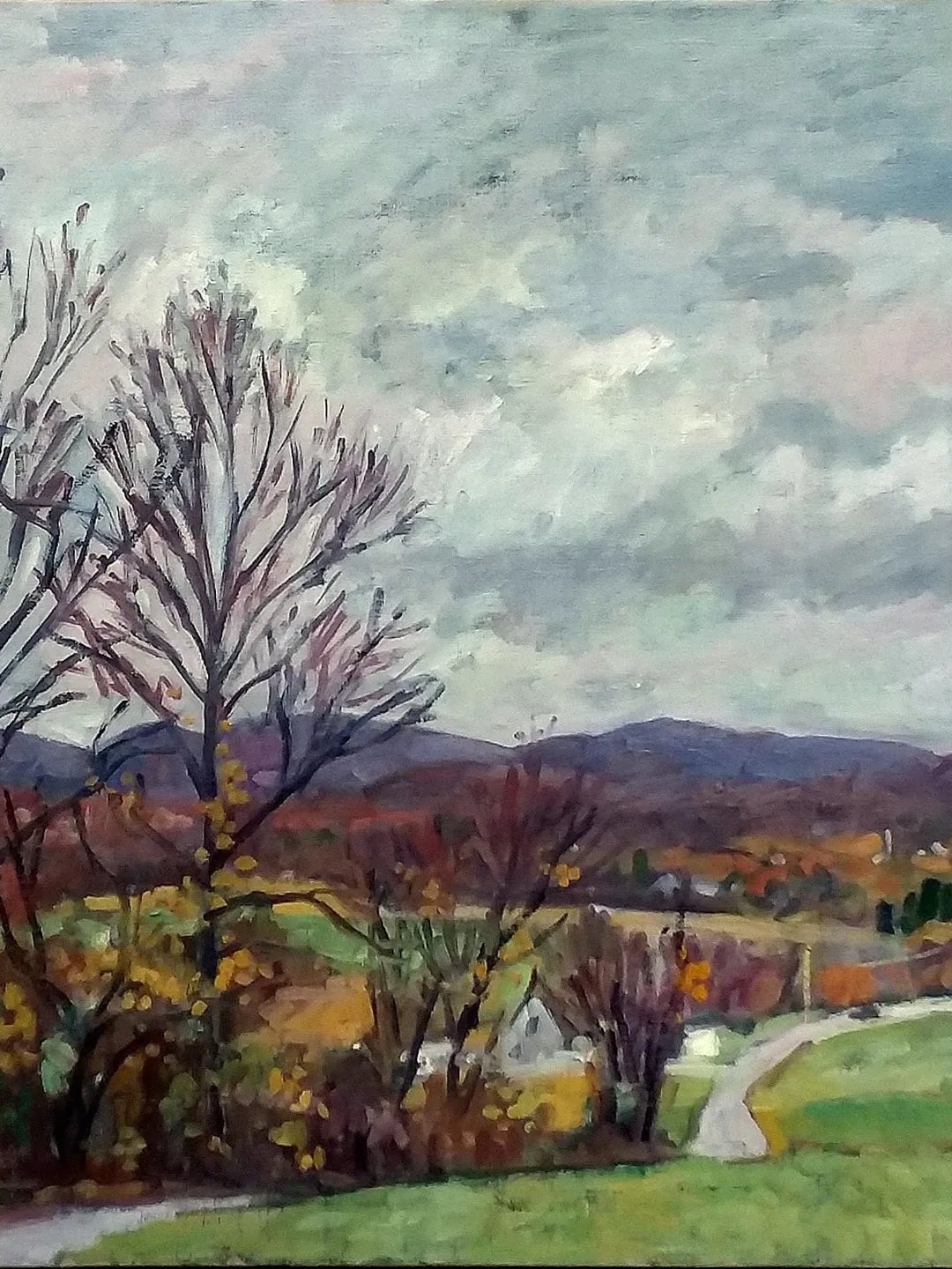 Original Berkshires Oil Painting - Autumn Rain - 22x24 Oil on Canvas, Large American Plein Air Impressionist Landscape, Signed Fine Art