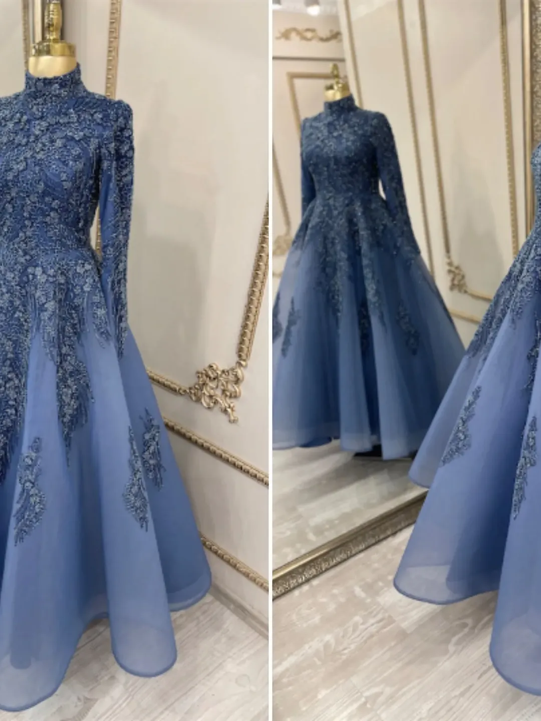 princess polly baby blue dress AHUNARE HIJAB