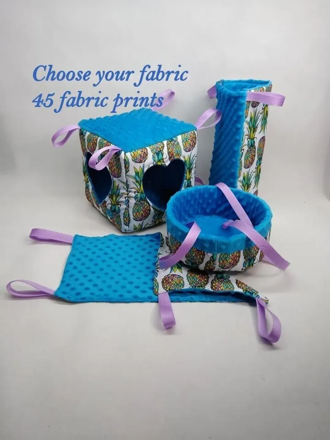 4 piece rat hammock set, chinchilla cage accessories, ferret cage accessories, guinea pig hammock set, cage liner, chinchilla hammock set,