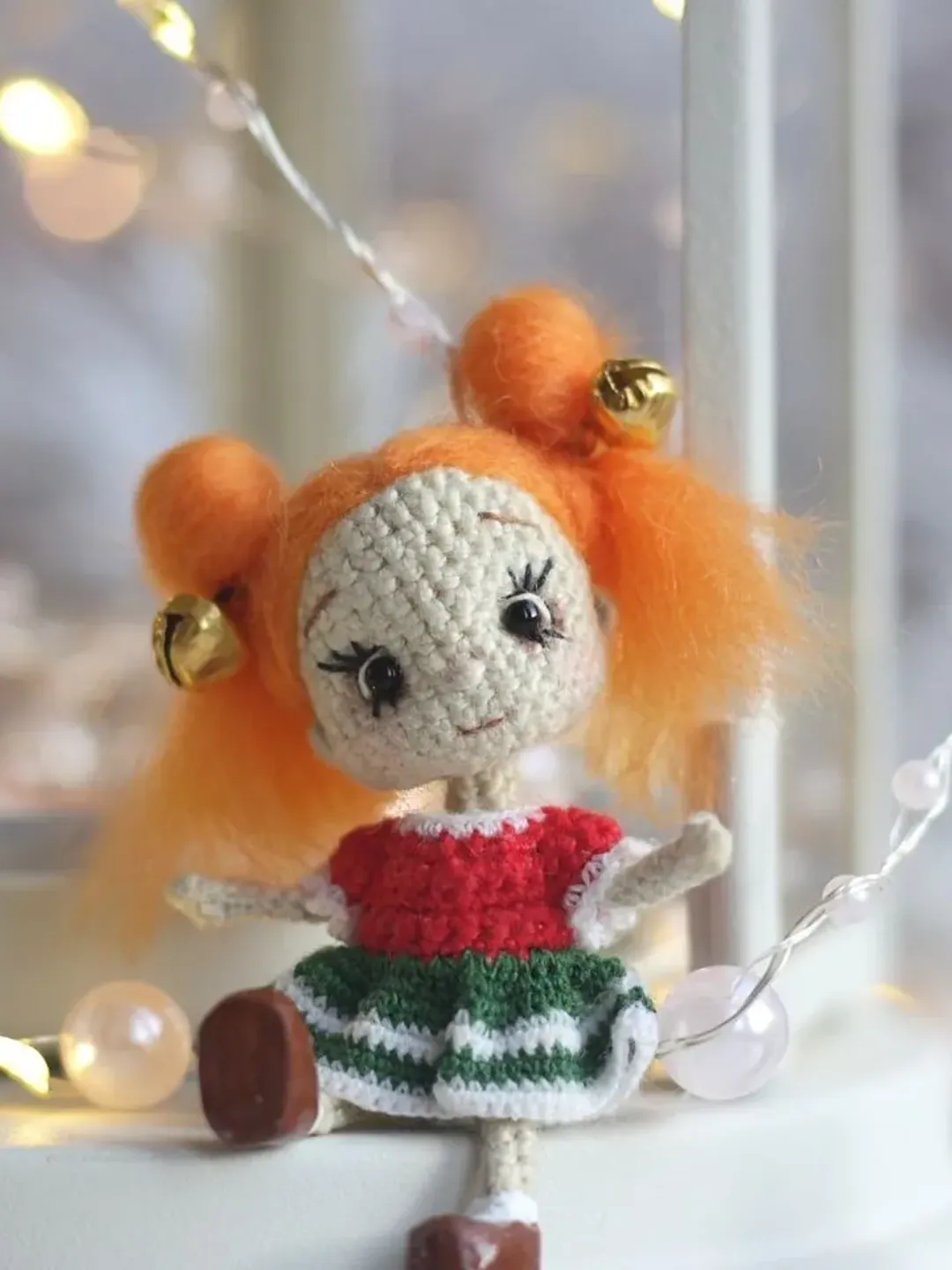 Christmas elf doll amigurumi handmade miniature gnome  small gift for best friends for long distance buddy the elf