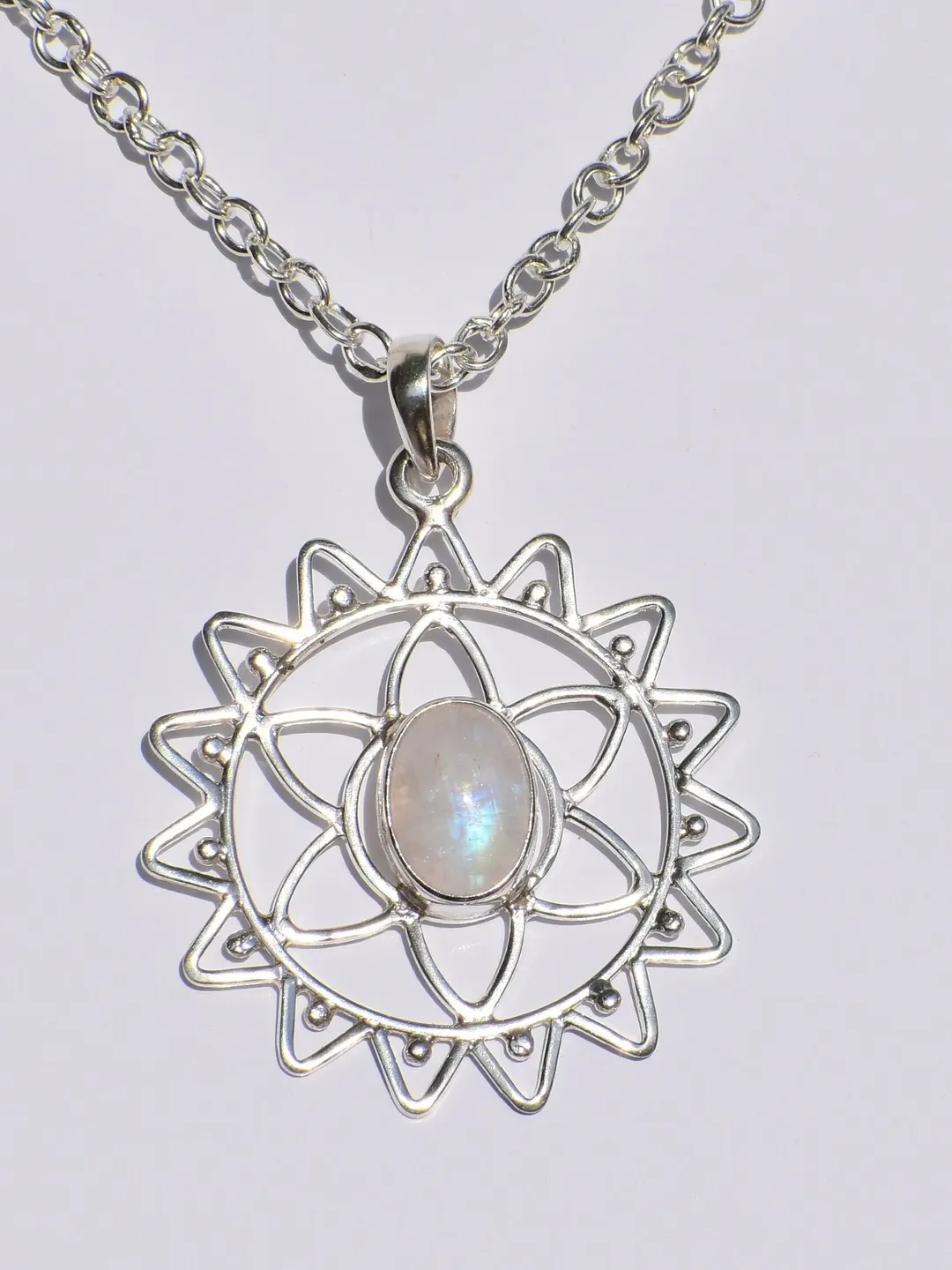 Moonstone Pendant, 925 Sterling Silver Pendant, Handmade Pendant, Healing Gemstone, Solitaire Jewelry, Women Accessory, 925 Silver Necklace