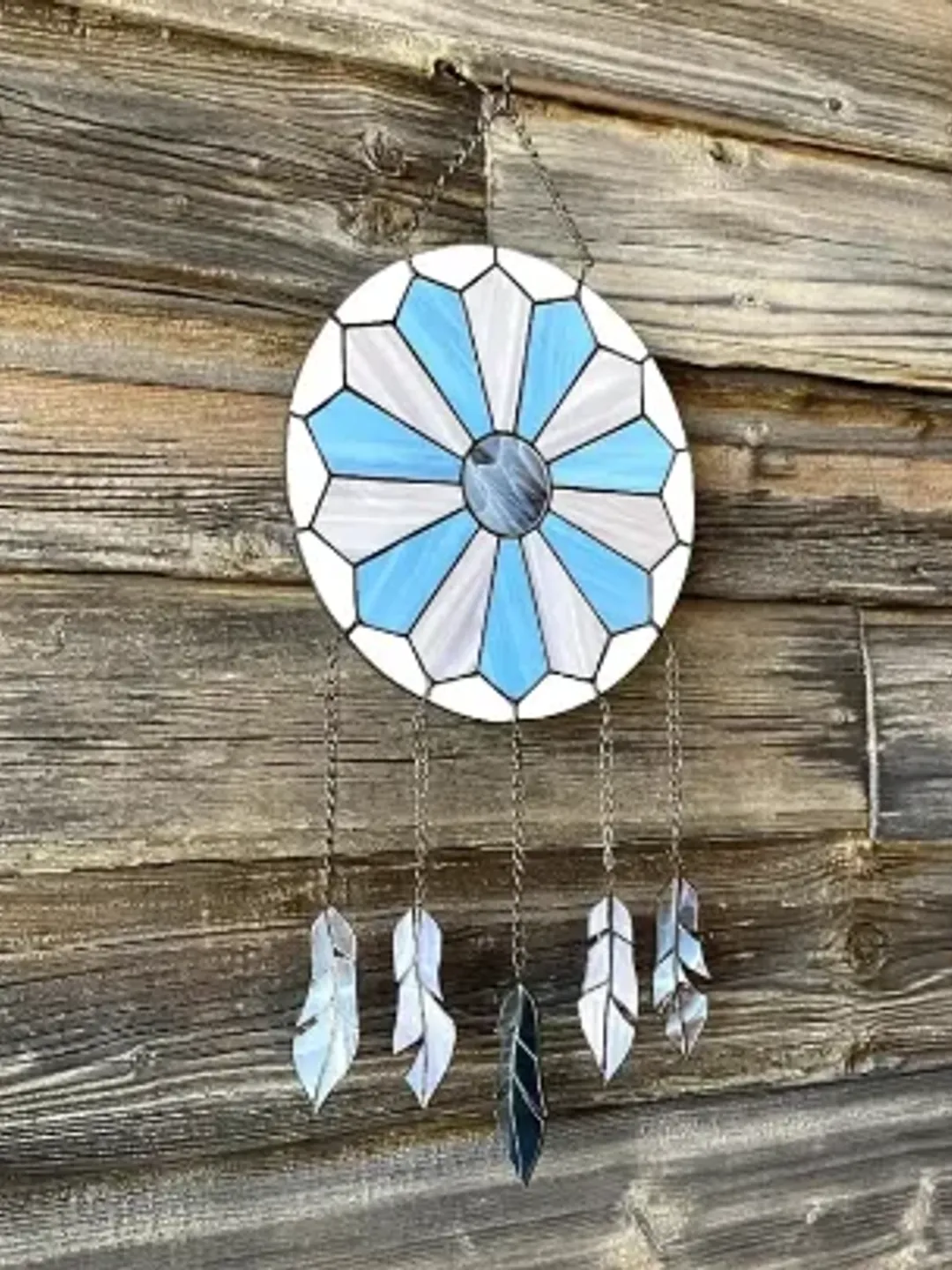 Mandala stained glass window hangings - Mothers day gift - Stained glass suncatcher - Modern stained glass decor