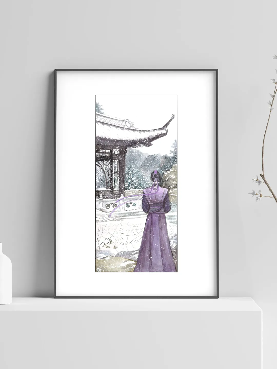 Art Print Winter Pond inspired by Mo Dao Zu Shi / Forget About Regrets / Lan Wangji / Wei Wuxian / Jiang Cheng