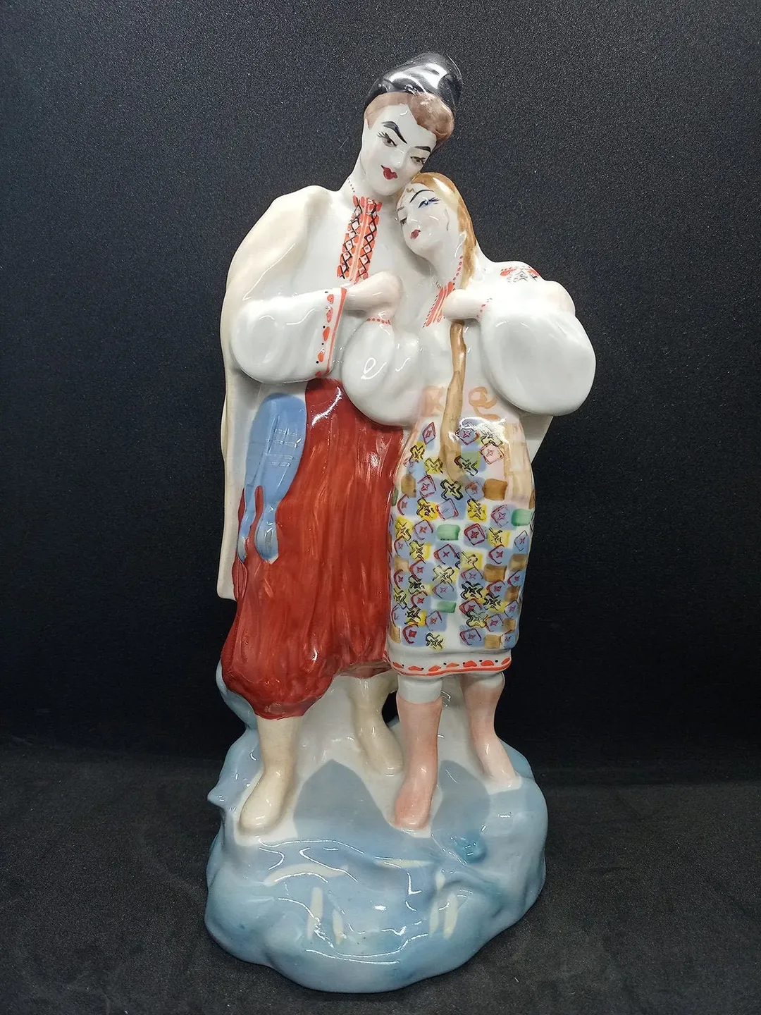 Beautiful vintage Soviet figurine "May Night", based on the works of Gogol, collectible porcelain, collectible figurines, Ukrainian style