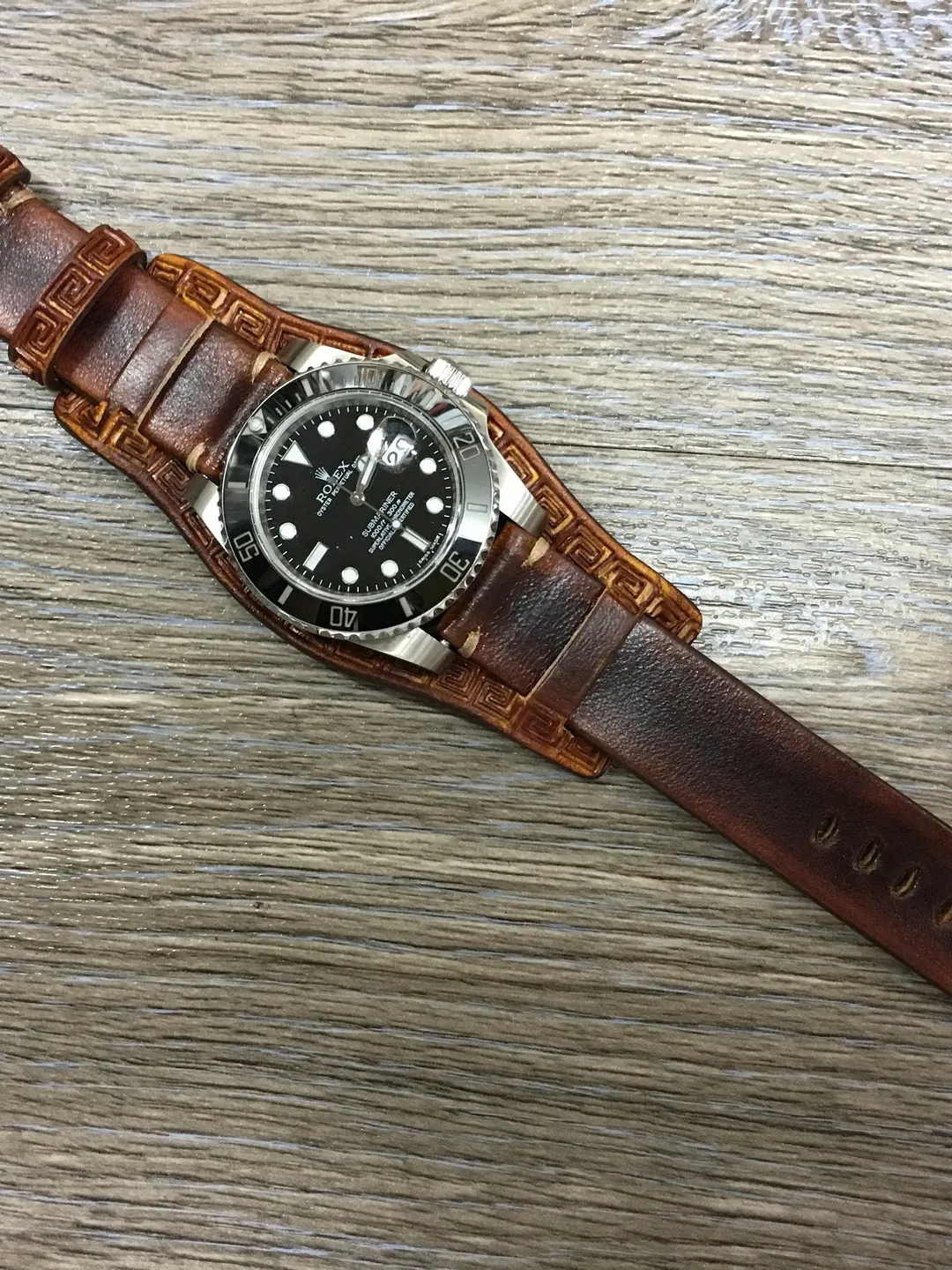 Watch Strap 20mm 19mm 18mm 22mm, Brown Leather Watch Strap Band, Cuff Watch Band, Full Bund straps, Handmade Leather Craving Watch Strap