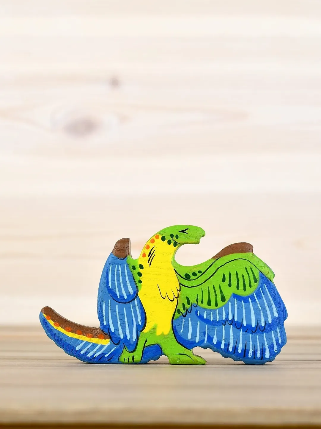 Wooden Archaeopteryx toy Dinosaur figurine Prehistoric animals Fly dinosaur