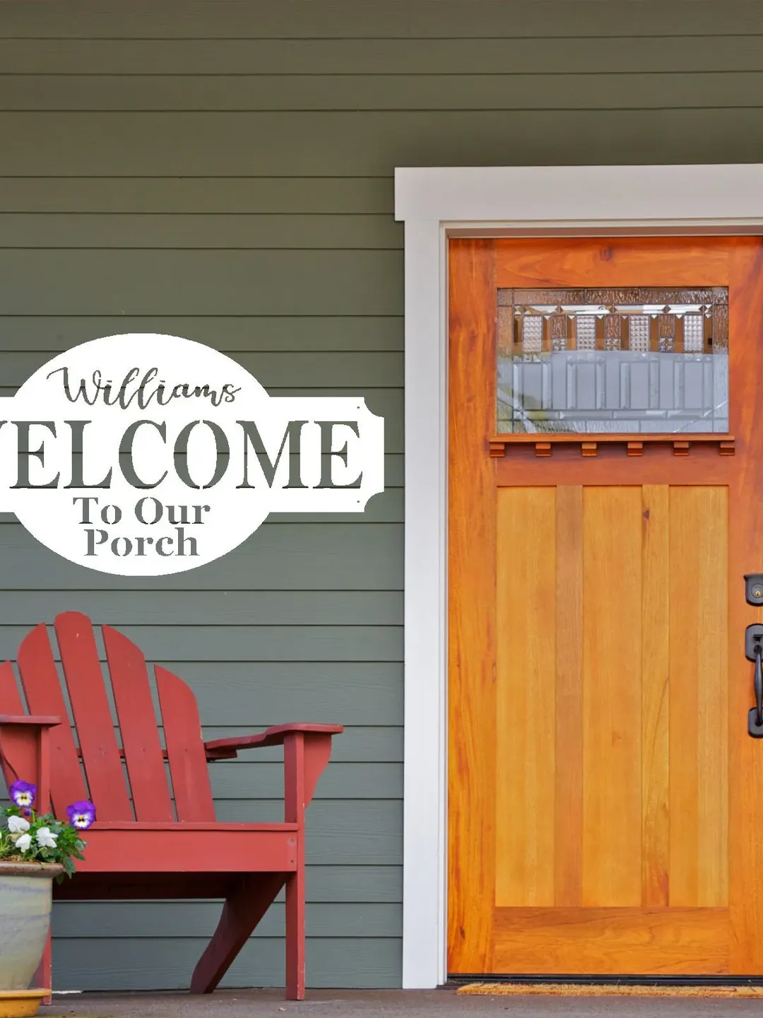 Welcome to our Porch Personalized Metal Sign, Front Porch Decor with Family Name, Sitting Porch Decor, Backyard Decor