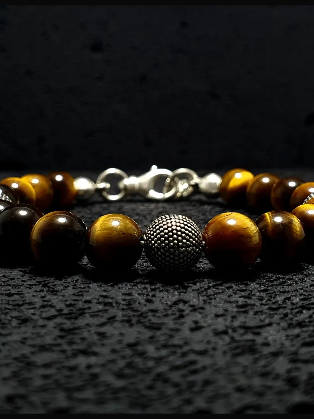 Original Brown Tiger's Eye Bracelet, Masculine Bracelet, Silver Bracelet for Men, Gift For Your Loved One, Handmade Gemstone Silver Bracelet