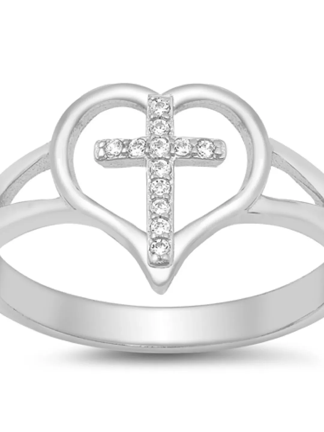 Sterling Silver Cz Cross Ring, First Communion Gift, Confirmation Gift ...