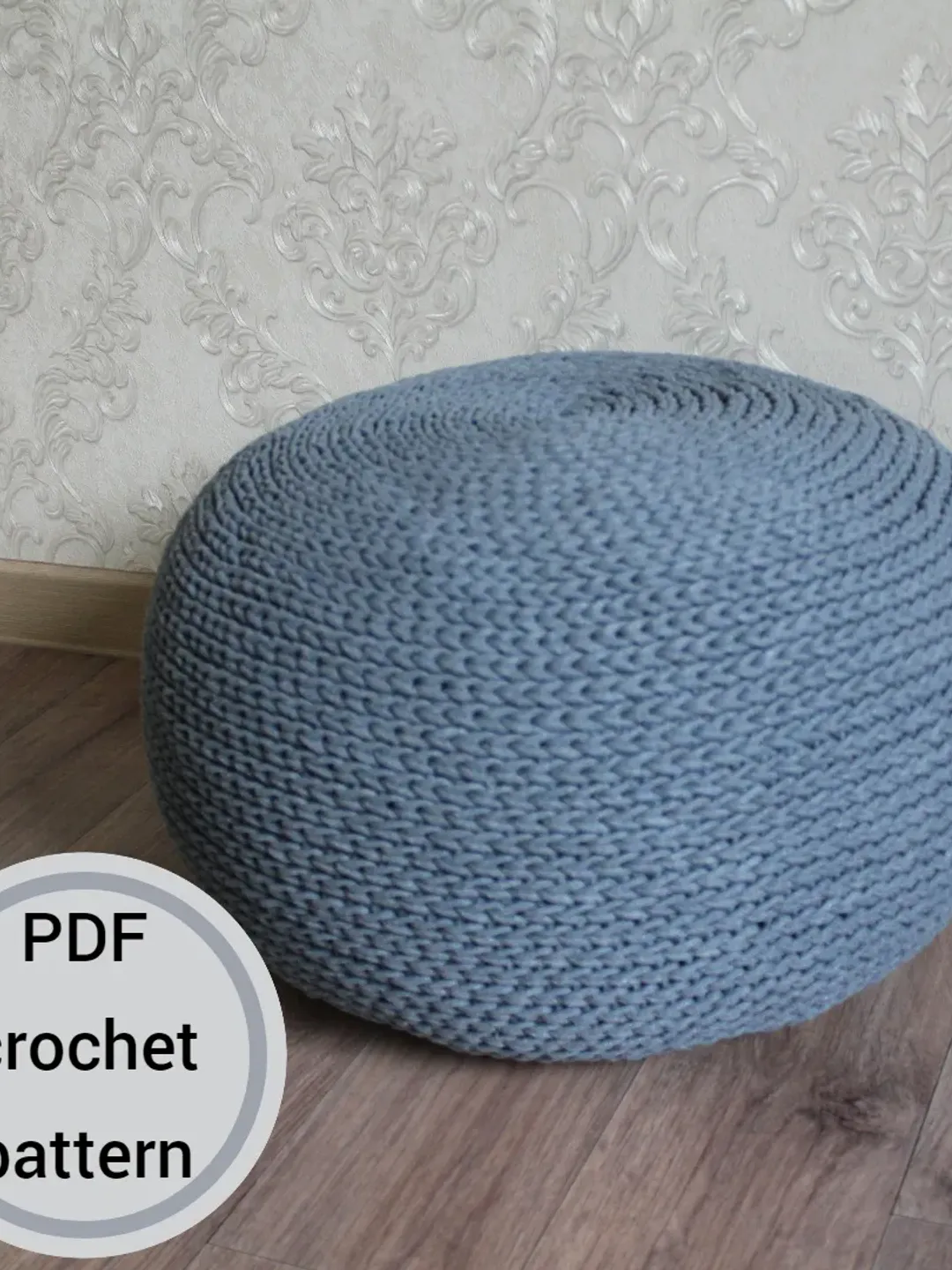 Crochet, crochet pouf pattern, pouf pattern, crochet ottoman, footstool,  home decor, pillow, bean bag, pouf, floor cushi, image size:1080x1440