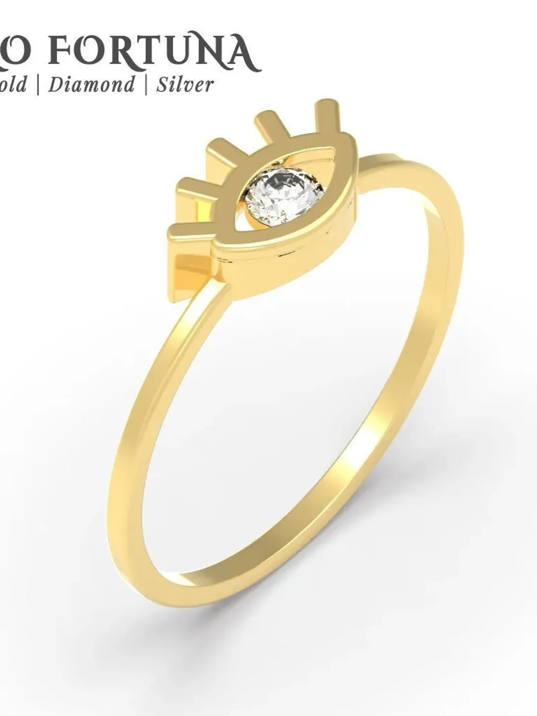 14K Gold Dainty Charming Evil Eye Ring for Women, Minimalistic, Stylish, Trendy, Gift for Her, Casual, Anniversary, Valentines,