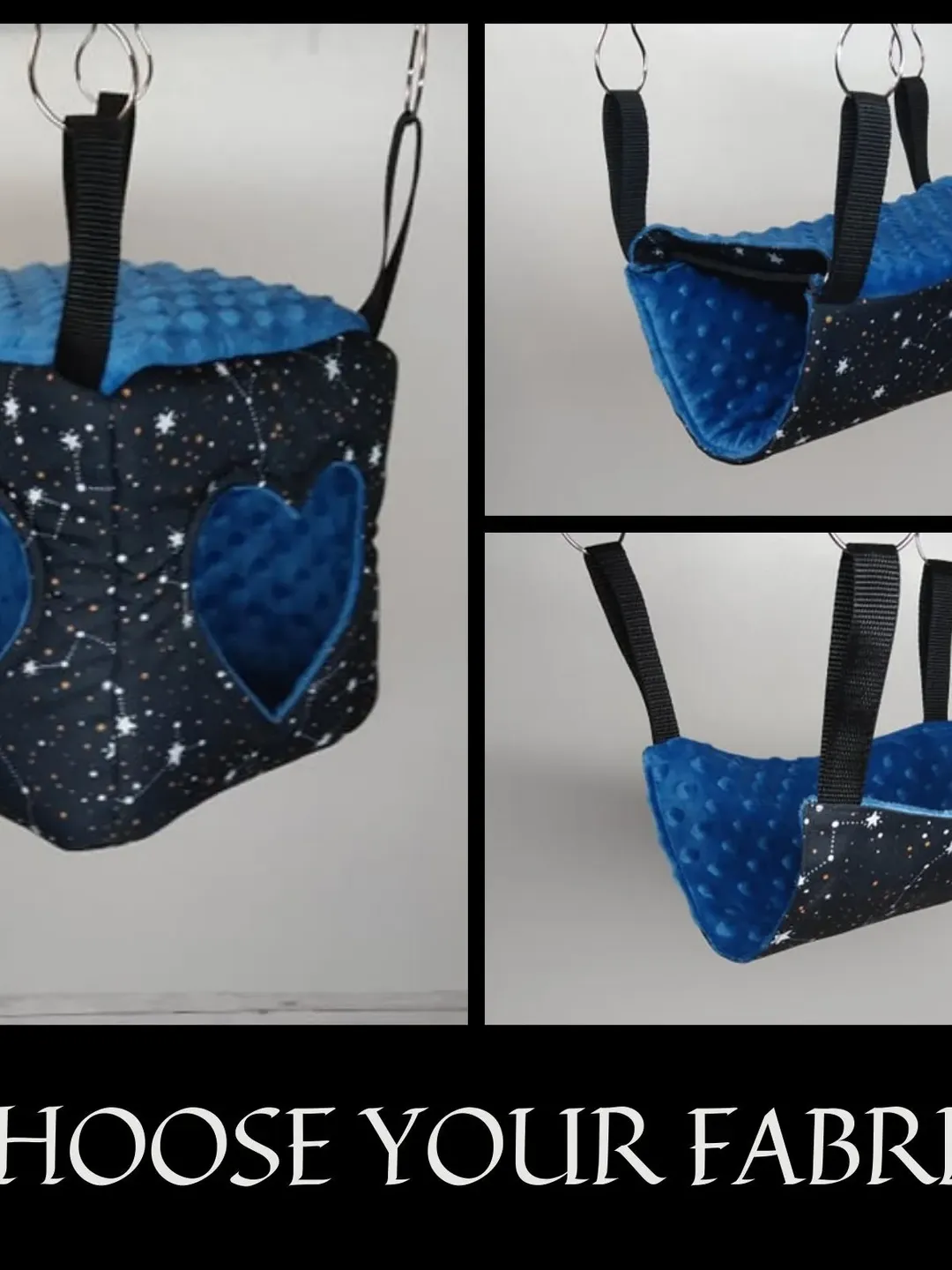 3 piece rat hammock set, chinchilla hammock set,  ferret hammock set, set of hammocks for small animals, rat cage accessories