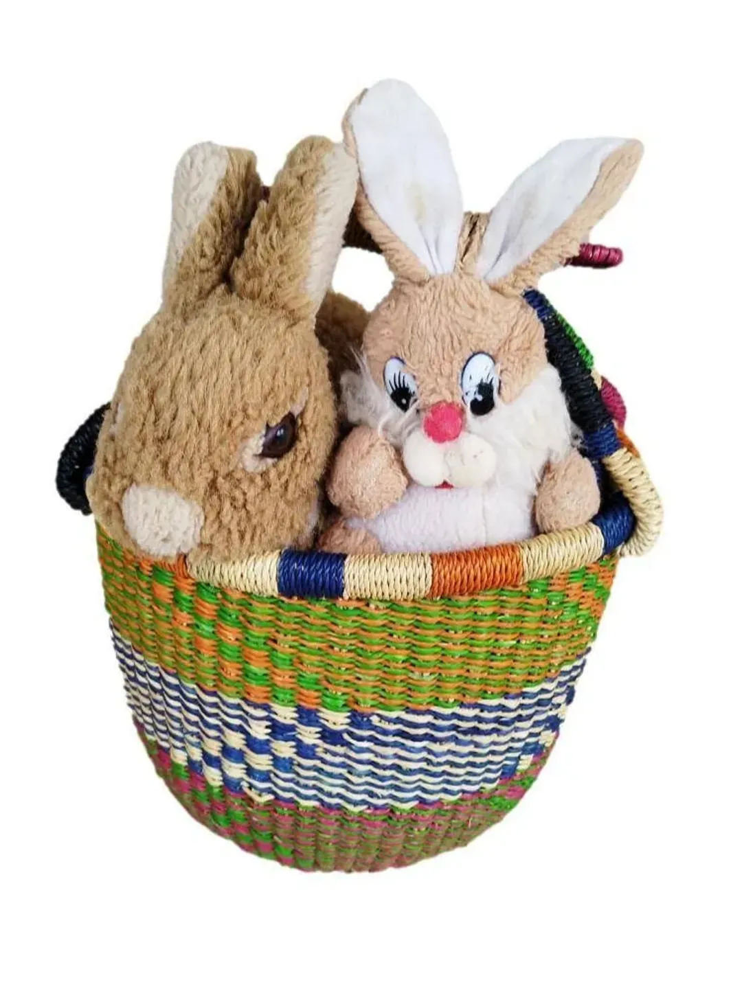 Mini Ghana Storage Woven Market Basket, African Basket, Bolga Basket, Harvest Basket