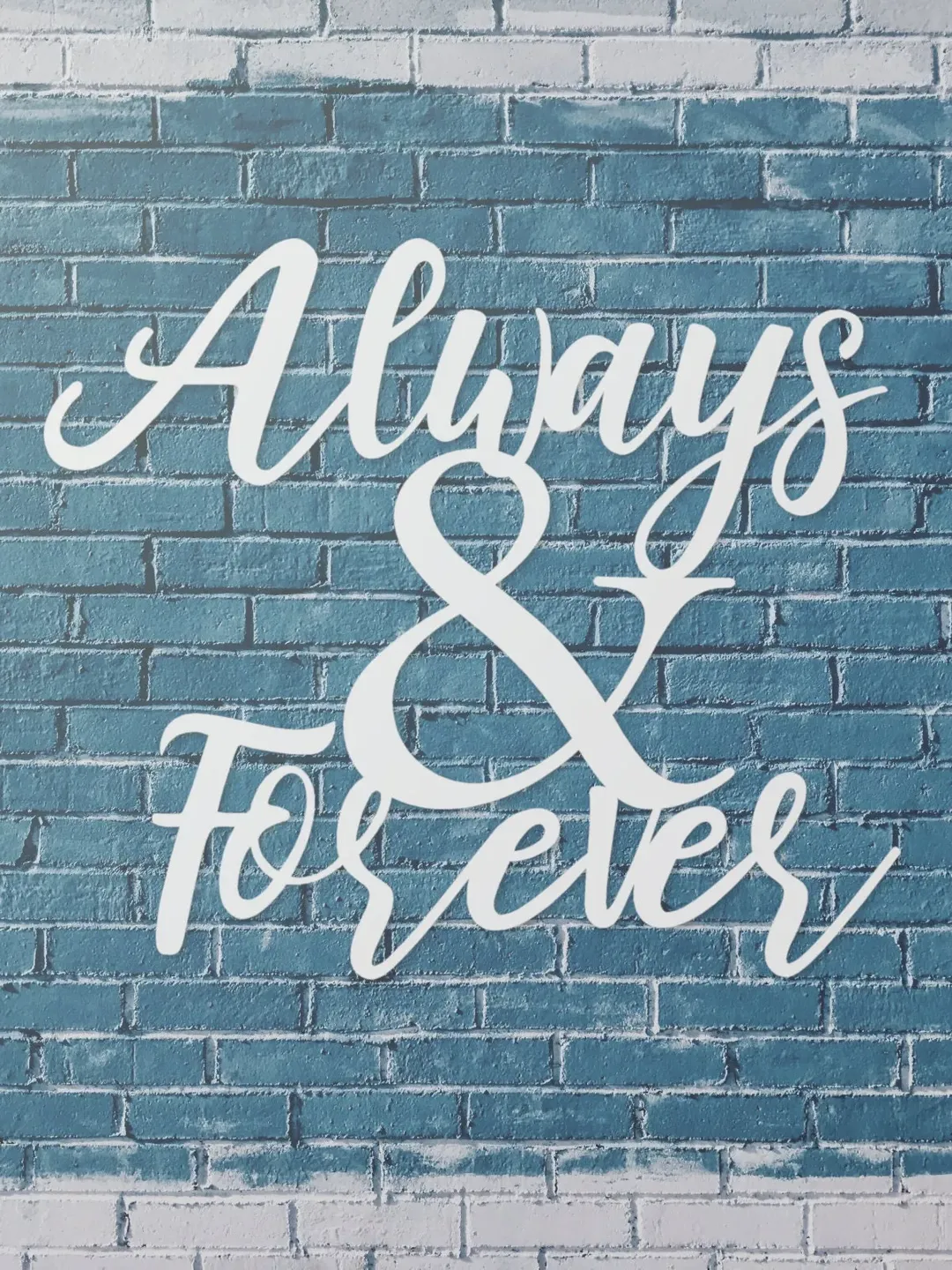 Always and Forever sign, Bedroom Wall Decor, Metal Word Sign, Couples Word Sign, Anniversary Gift , Wedding Gift idea