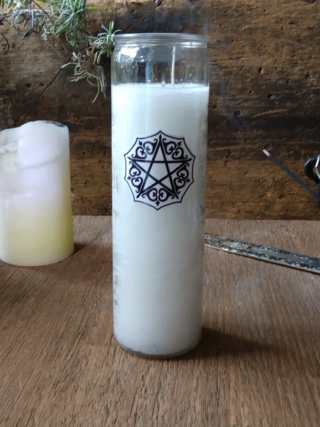 Hand Poured Soy 7 Day Candle, 100% Soy Candle with Cotton Wick, Universal Spell Candle, Ancester Altar Candle, White Jar Altar Candle
