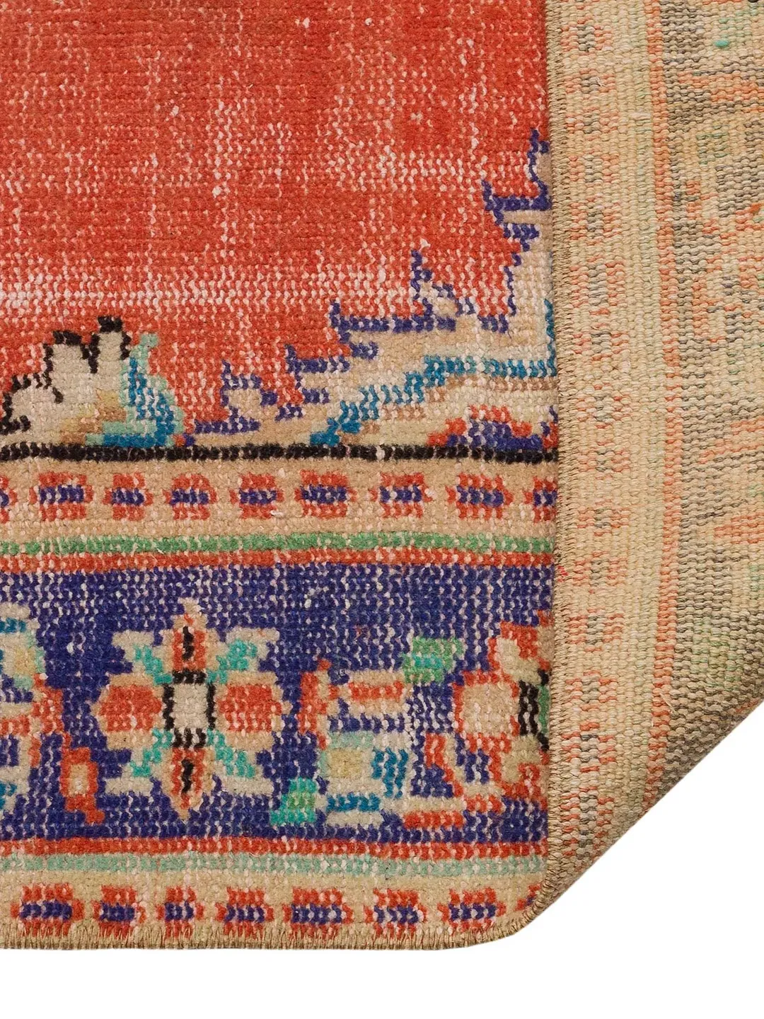 Transform Your Living Space with a Unique Hand-Woven Orange Turkish Rug