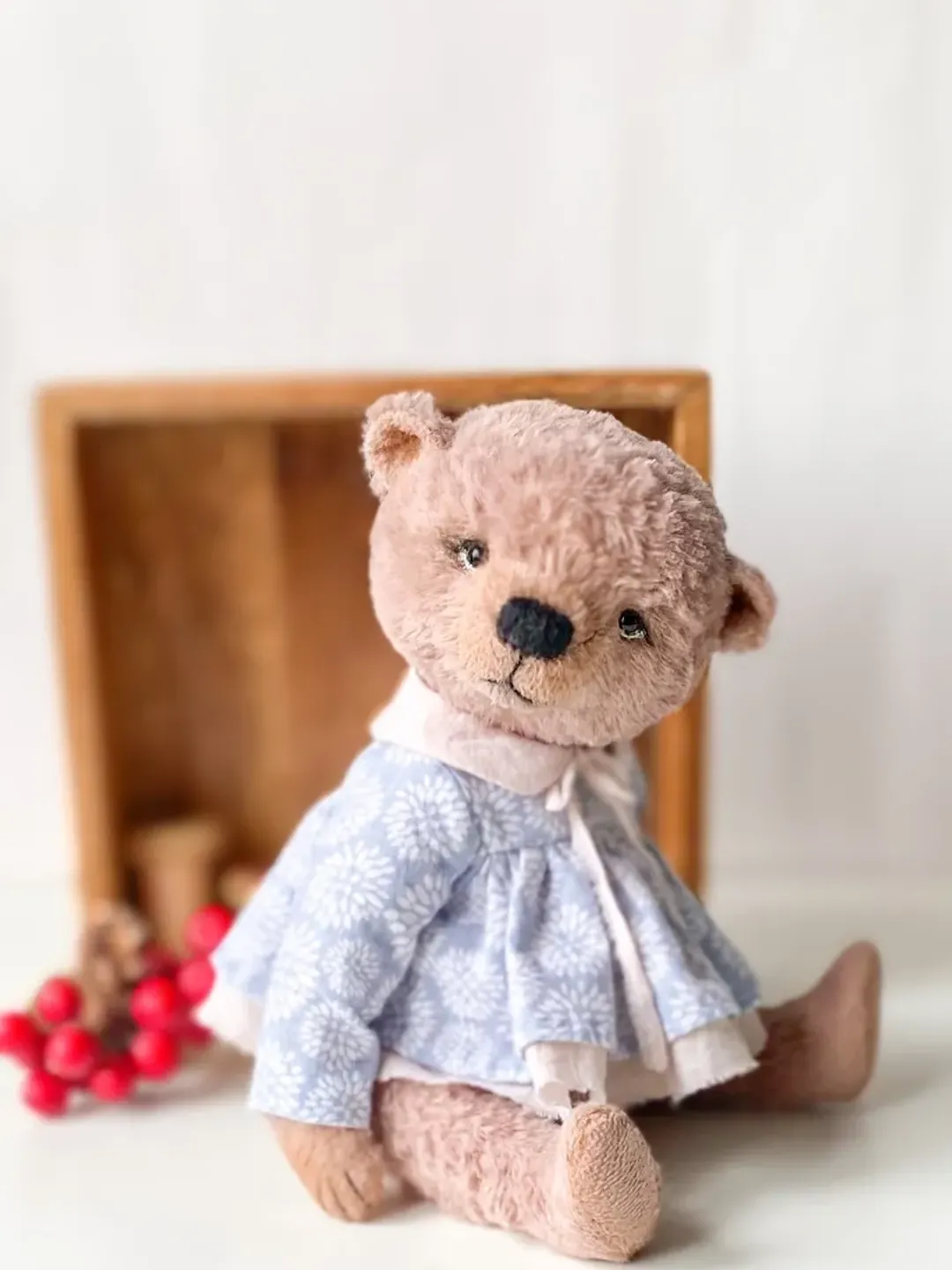 Teddy bear girl, dressed teddy bear