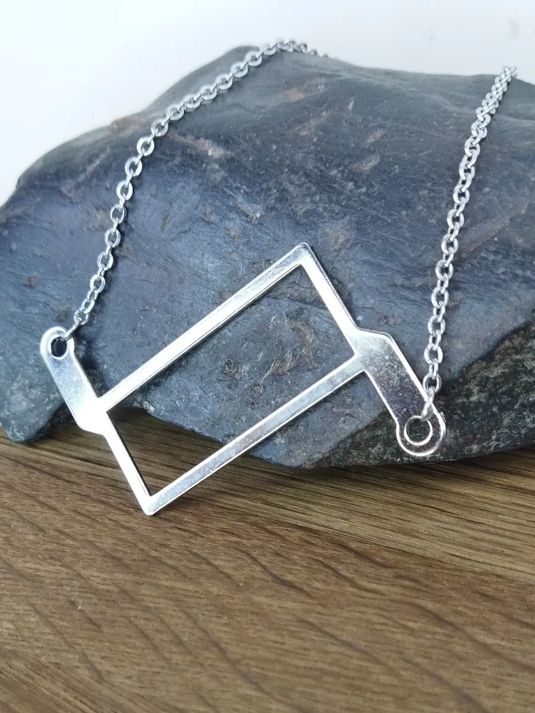 Cyberpunk necklace recycled Futuristic necklace men Sci-fi necklace unisex Techwear jewelry