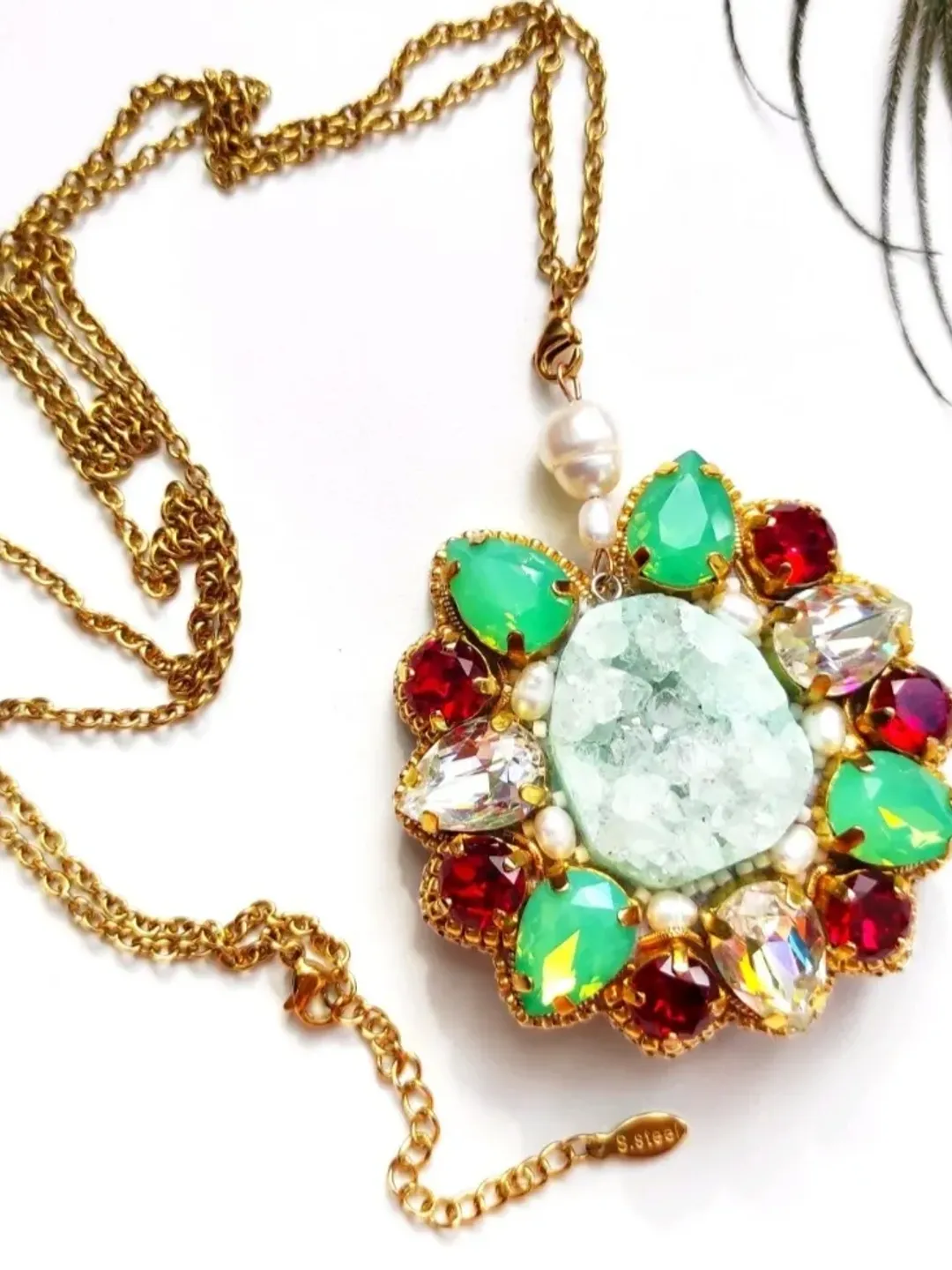 Druzy brooch, quartz brooch, quartz jewelry, stone brooch, druze brooch, gemstone brooch, brooch pin, chrystal brooch