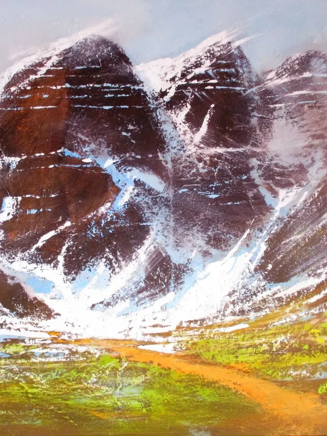 Mountain Painting ORIGINAL OIL PAINTING on Canvas, Landscape Painting Original, Mountain Art by "Walperion"