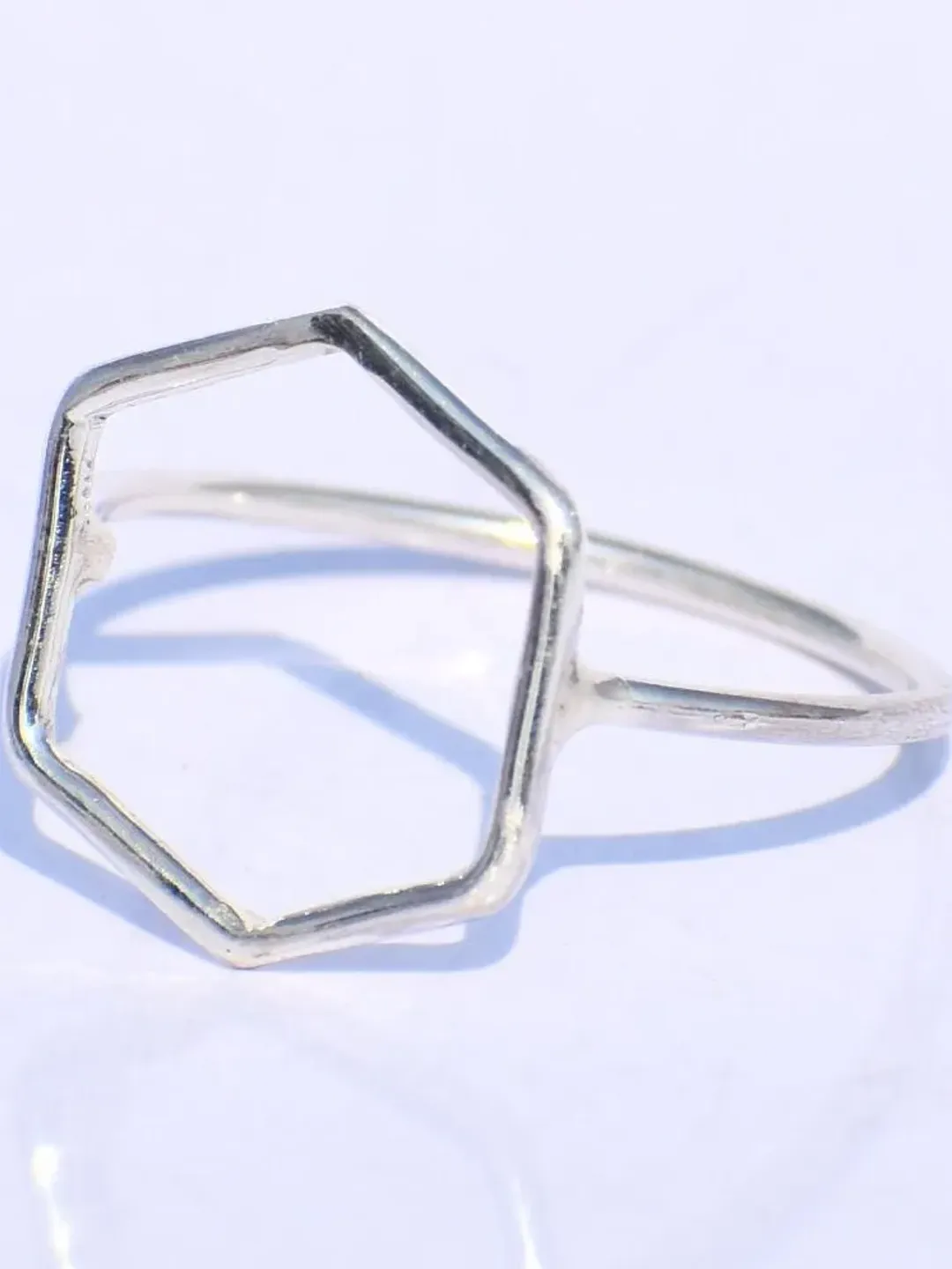 Silver Geometric Ring, Silver Hollow Ring, Handmade Ring, 925 Silver Ring, Chunky Ring, Midi Ring, Stacking Ring, Promise Ring, Gift For Her