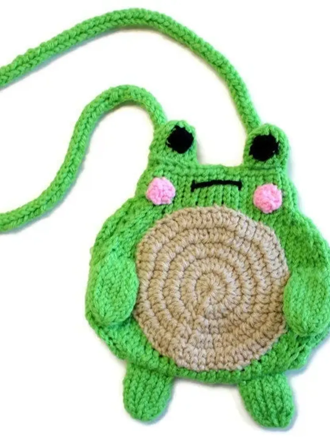 Frog Shaped Purse, Knitted Bags, Little Girl's Purse, Small Animals Pouch, Woodland Frogs Bag, Gift Ideas for Kids, Fun Shaped Kids Purses