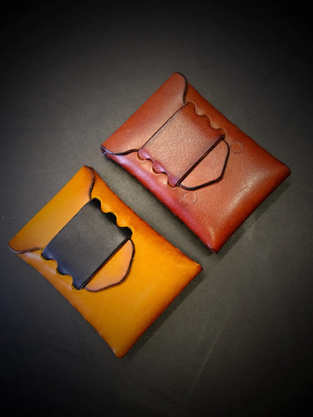 leather pattern - stitchless mini wallet. no stitch wallet. NS2
